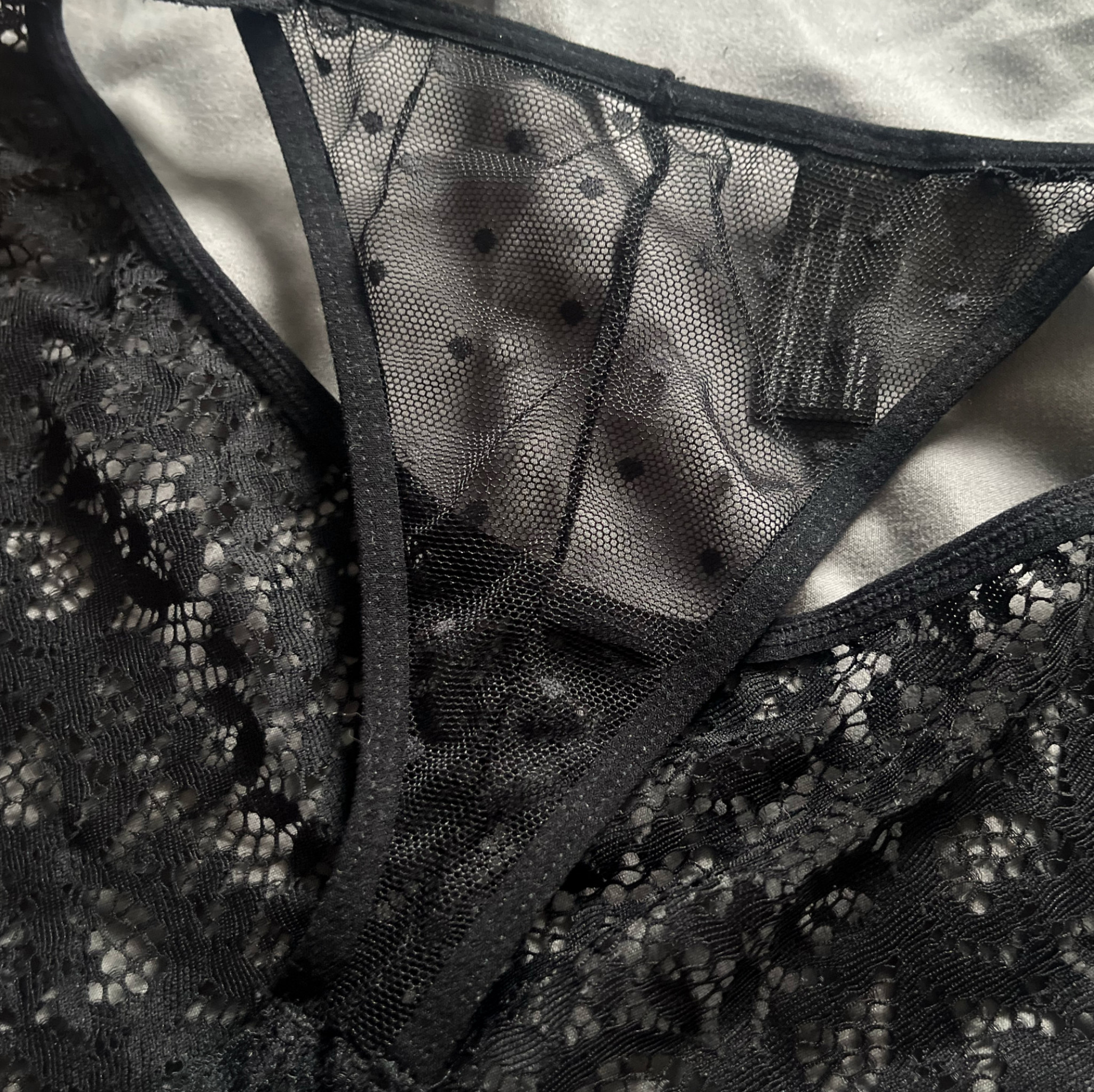 Sexy Black Lace Thong