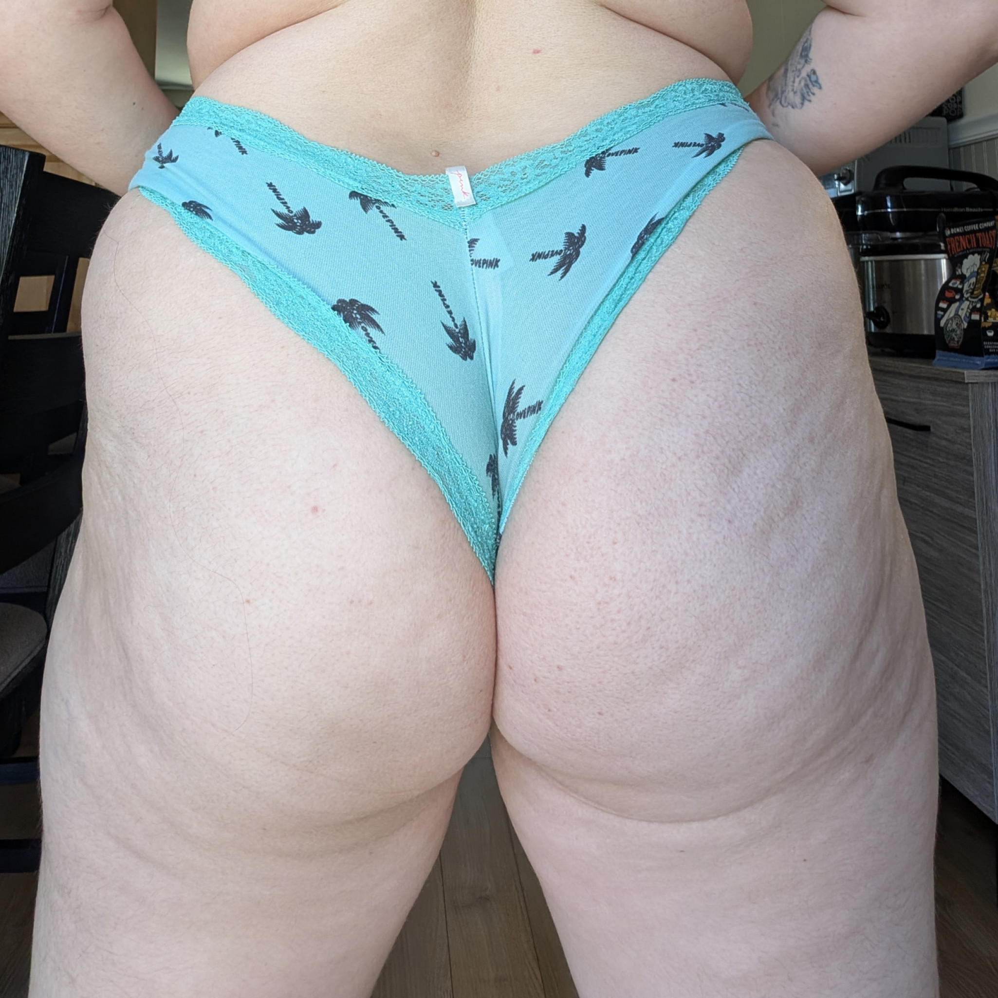 Green palm tree cheeky panties