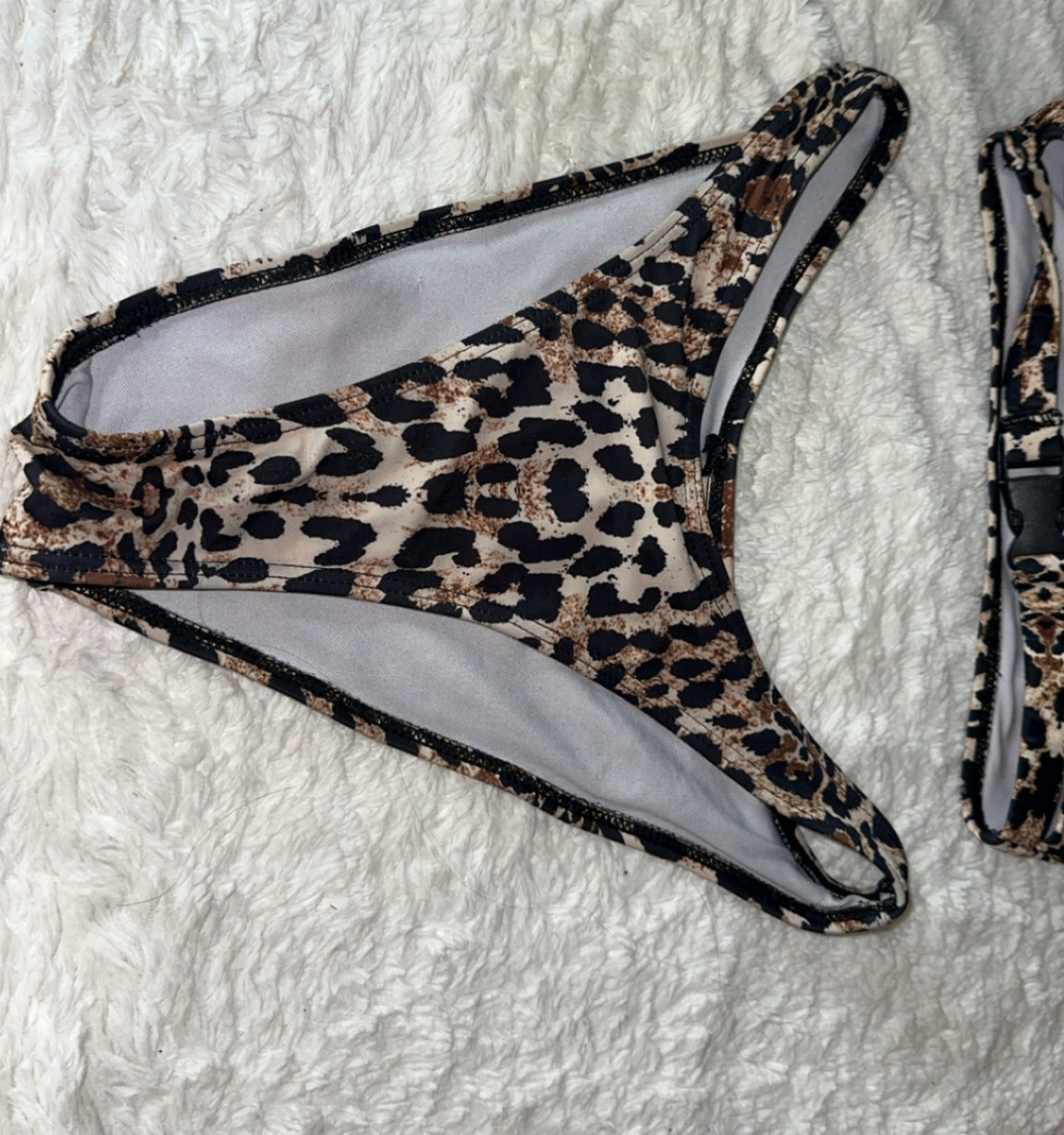 Cheetah print two piece swimsuit