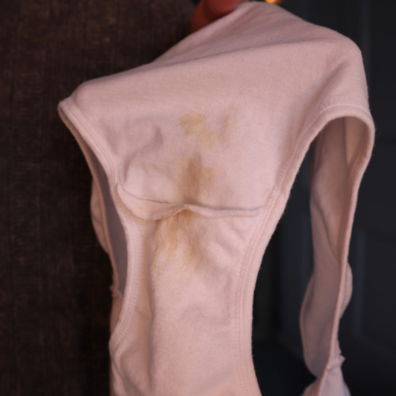Stained White Cotton Panties