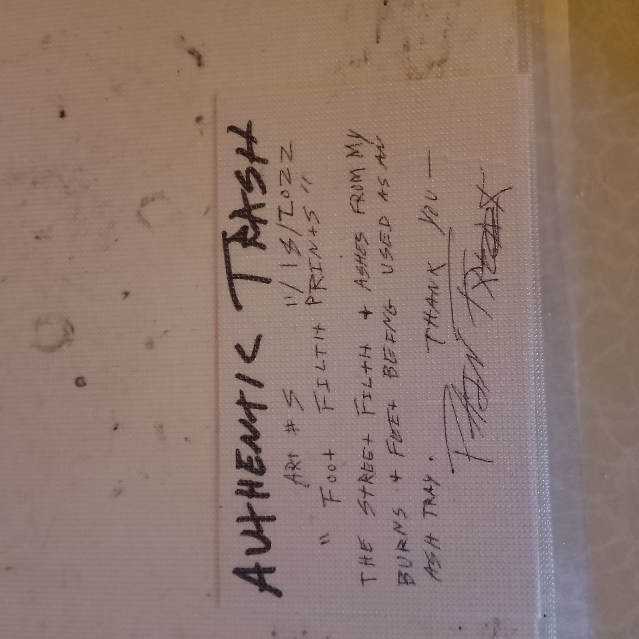 ART5: Foot Filth Prints