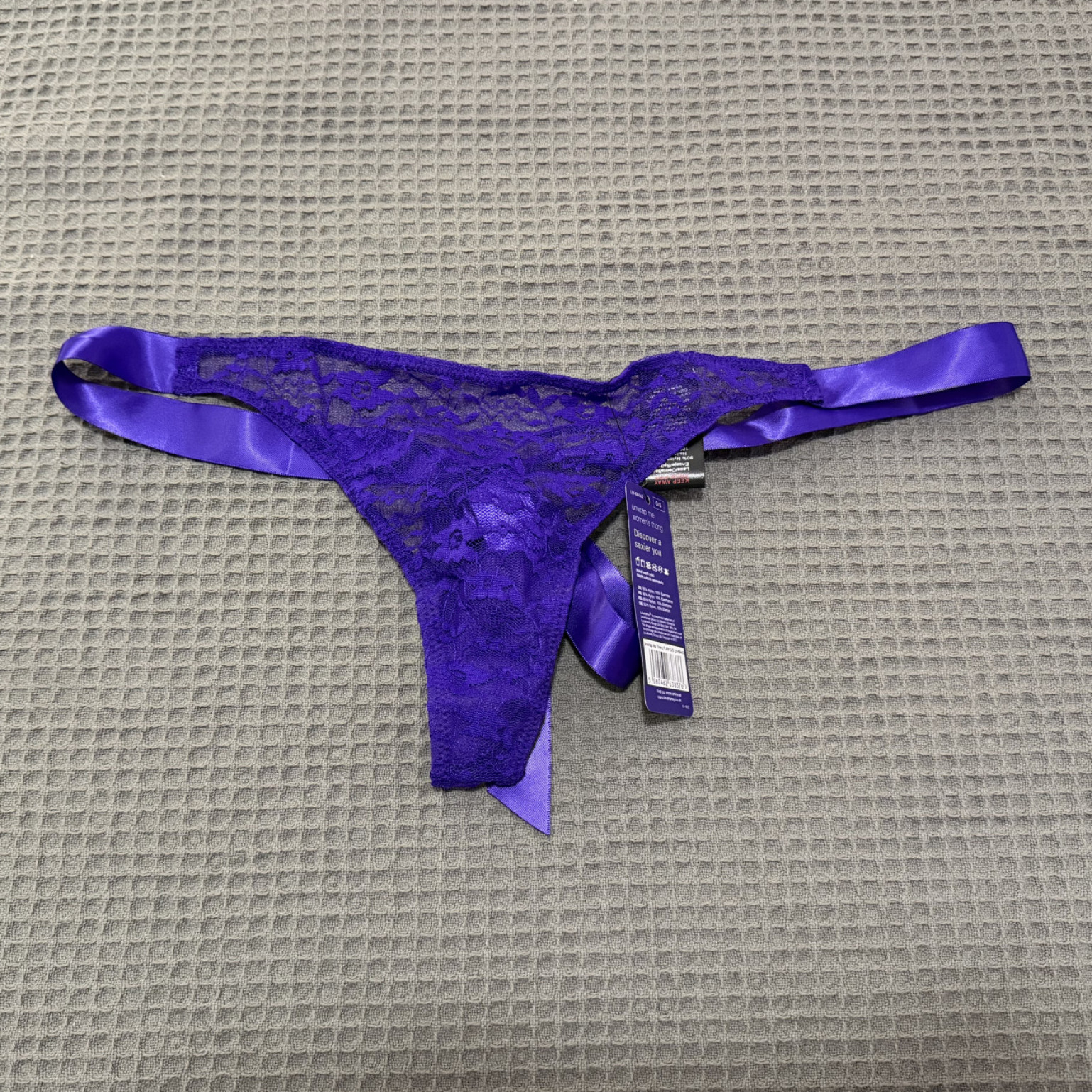 Purple Thong with a Bow