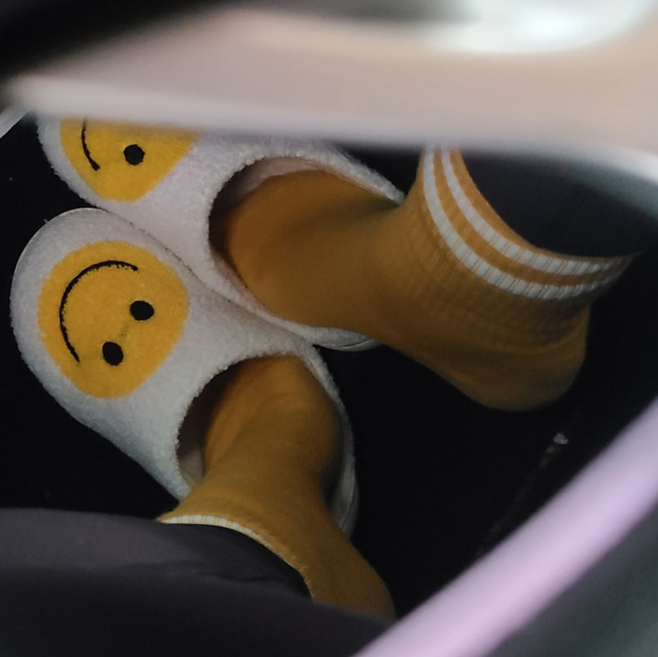 Road Trip and Metal Festival Smiley Slippers