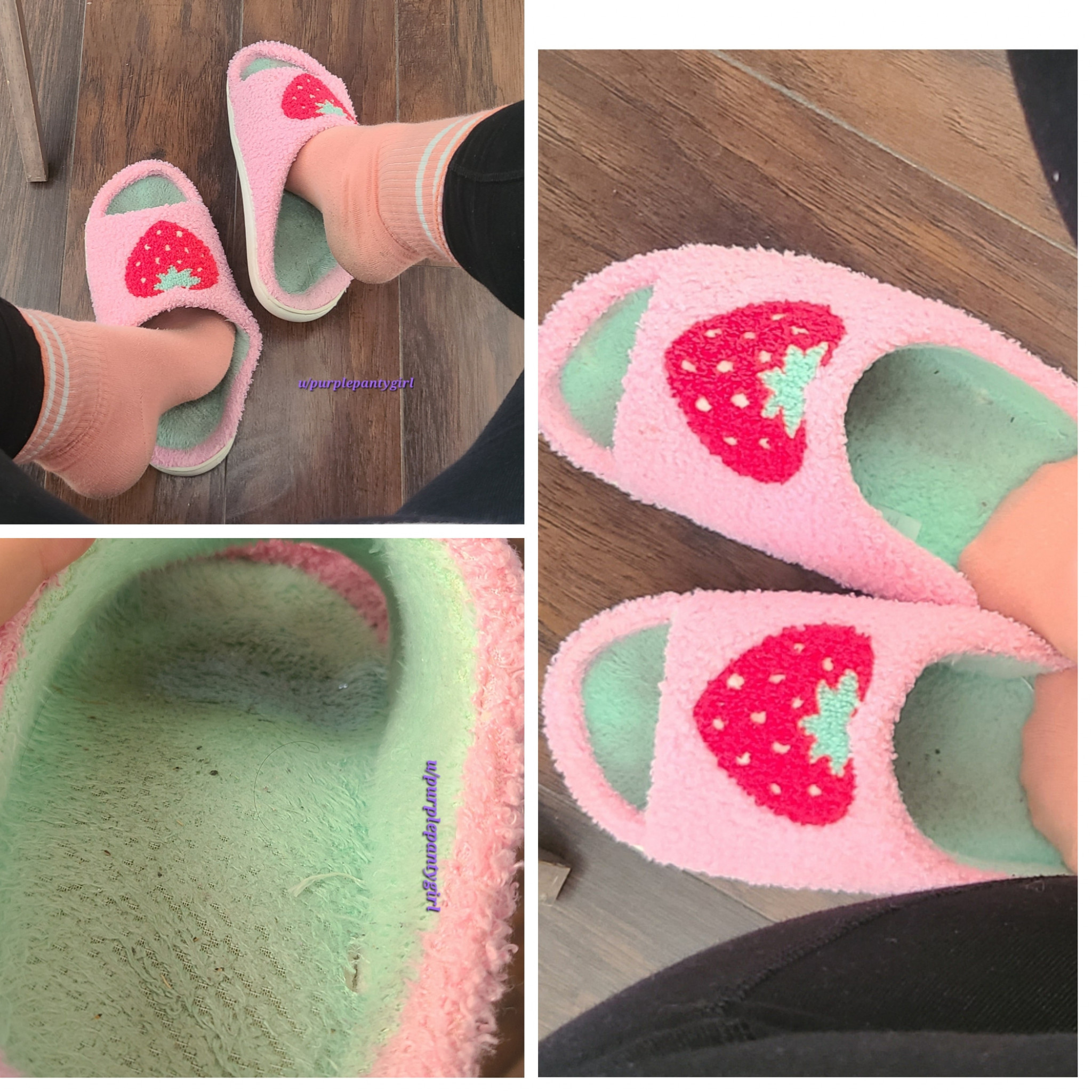 BBW Strawberry Open Toe WFH Slippers