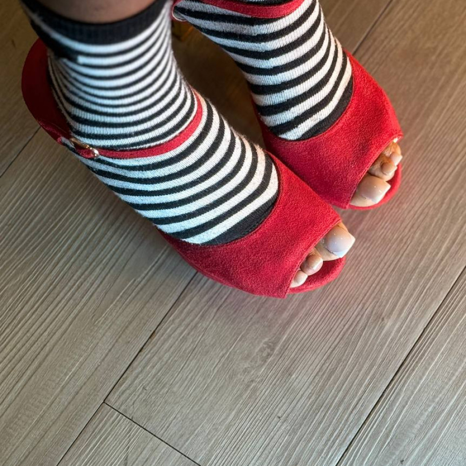 kinky Red Heels and Stripes