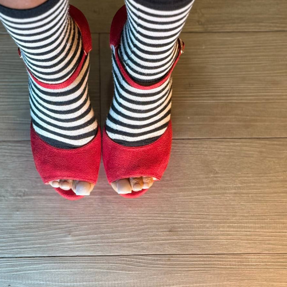 kinky Red Heels and Stripes