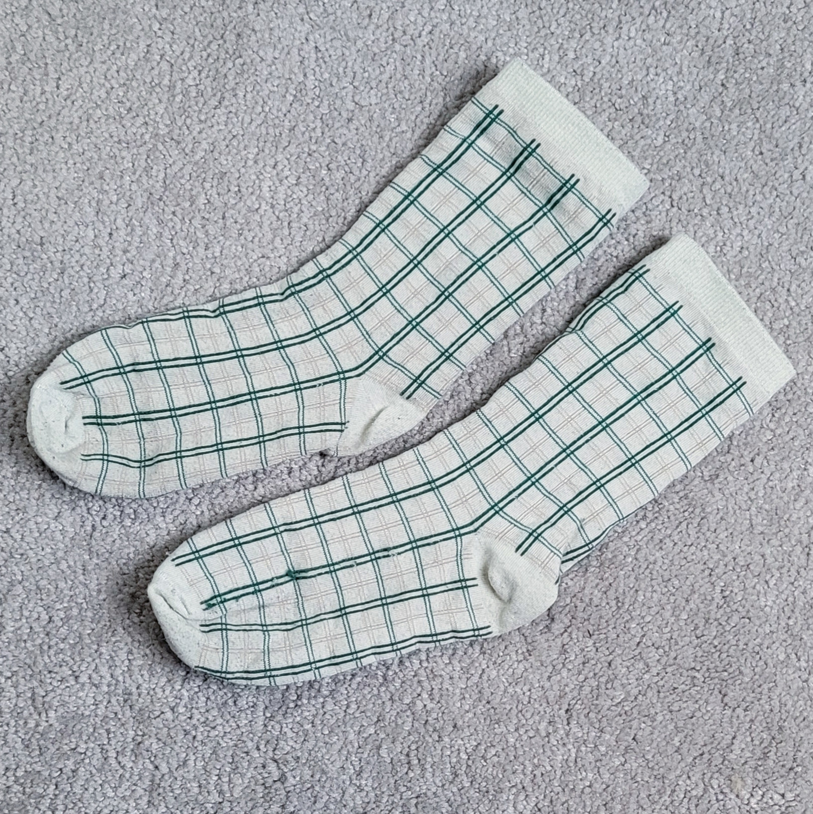 Green Checked Socks