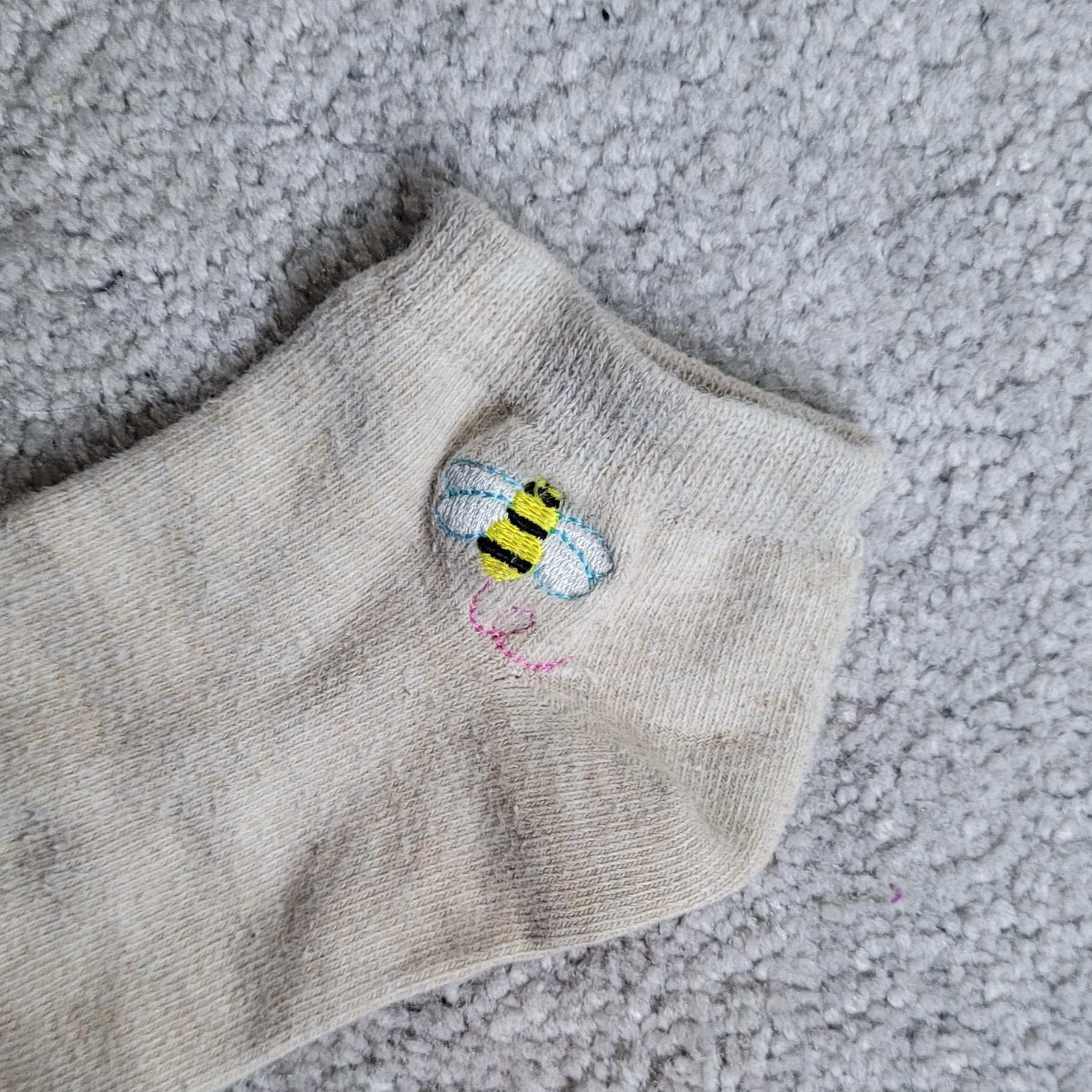 Bee Embroidered Socks
