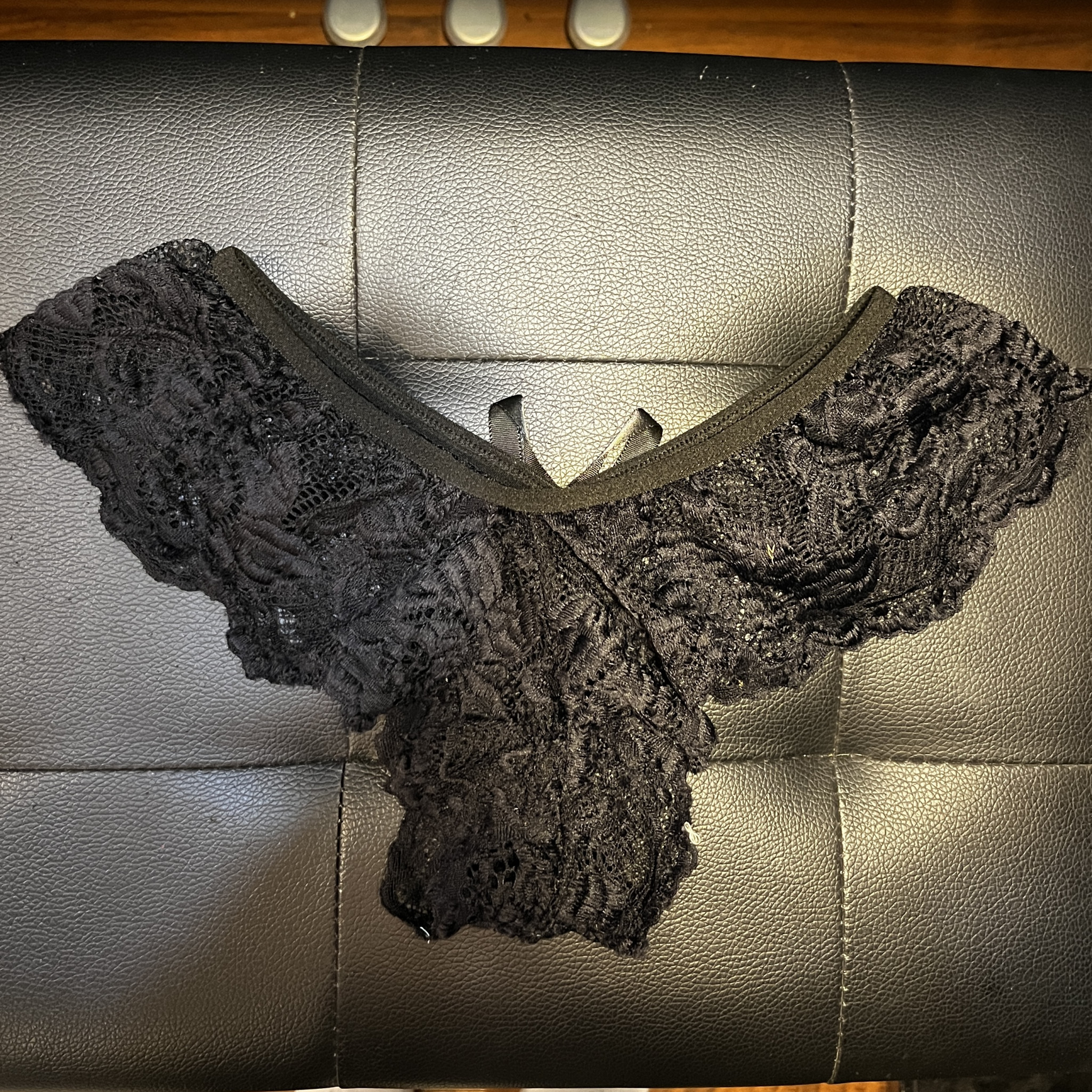 Black Lace Cheeky Bow Panties