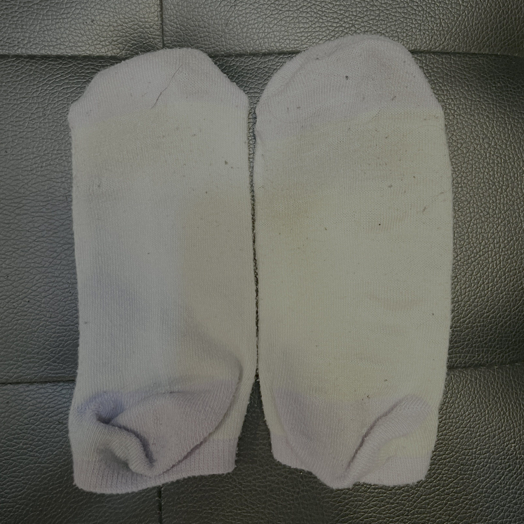 Thin Purple Smiley Socks Mismatch