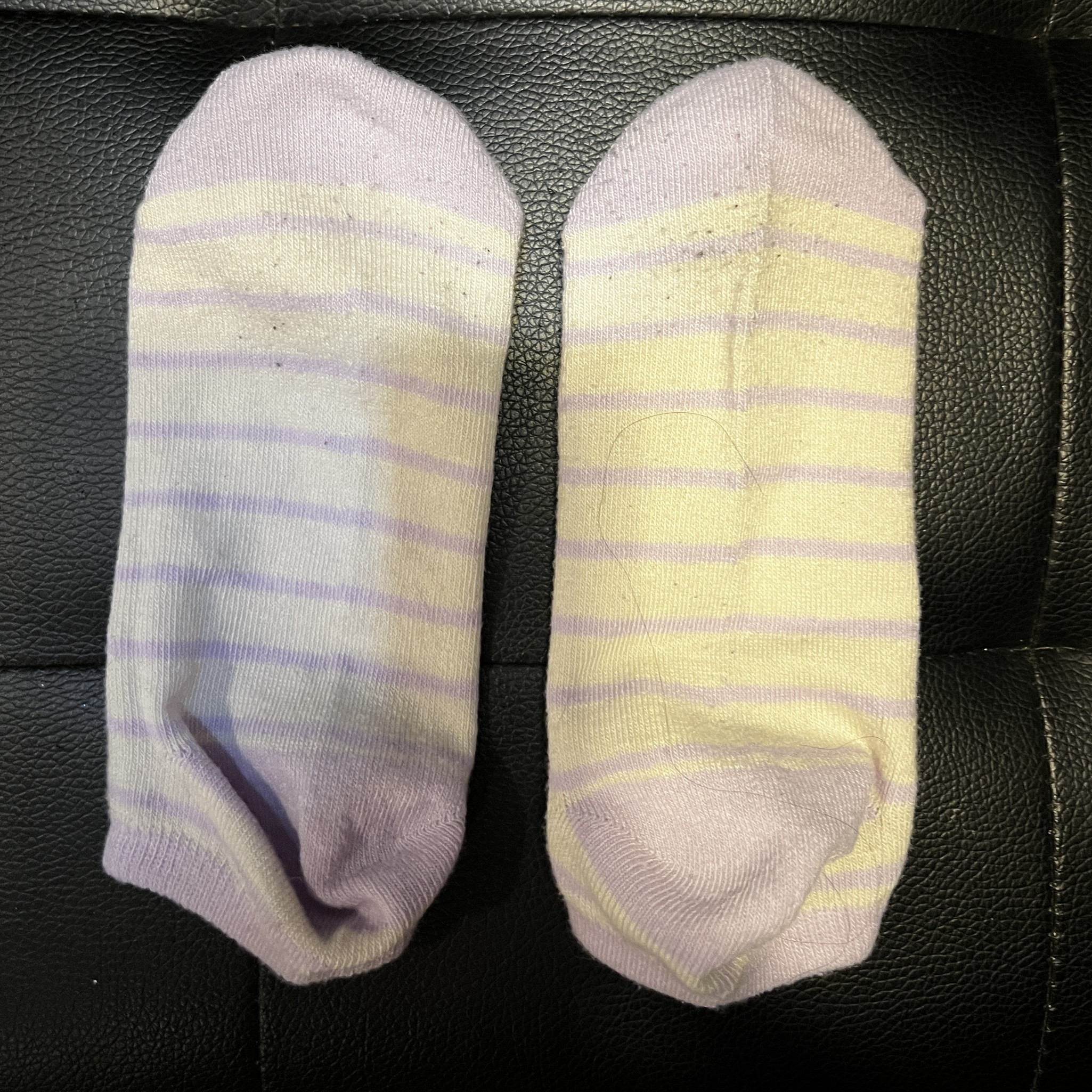 Thin Purple White Striped Socks