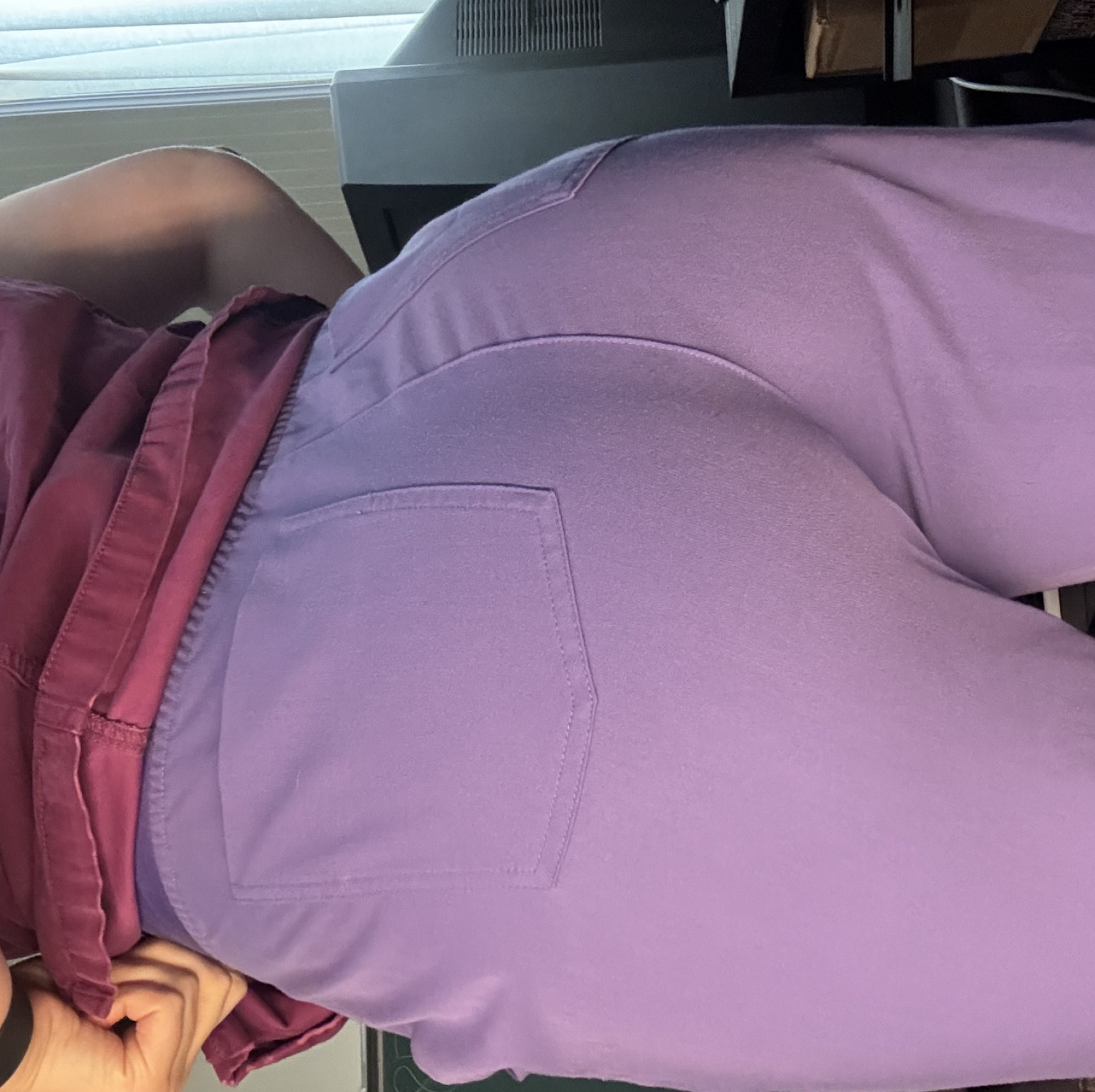 Purple FIGS scrub pants