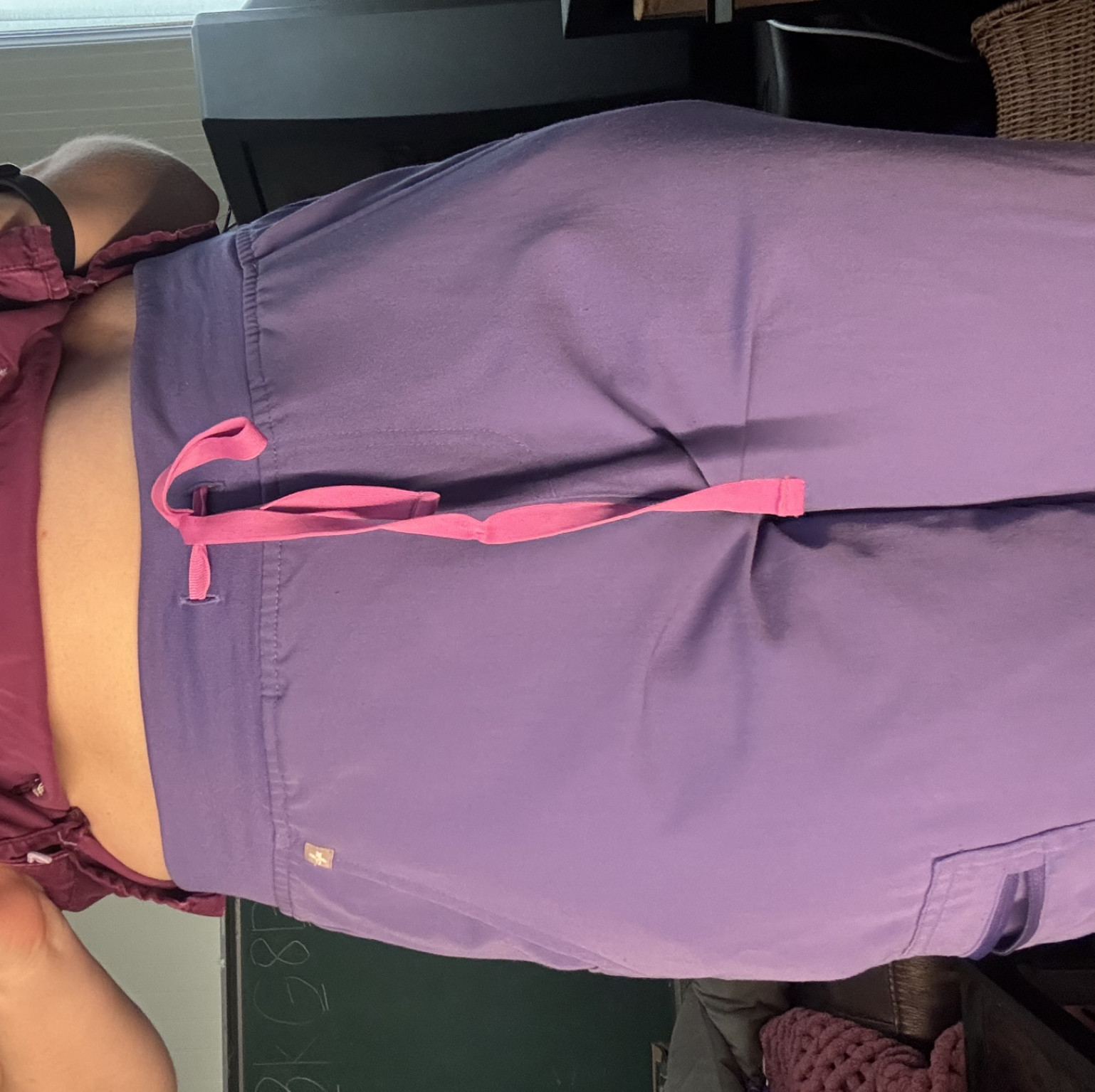 Purple FIGS scrub pants