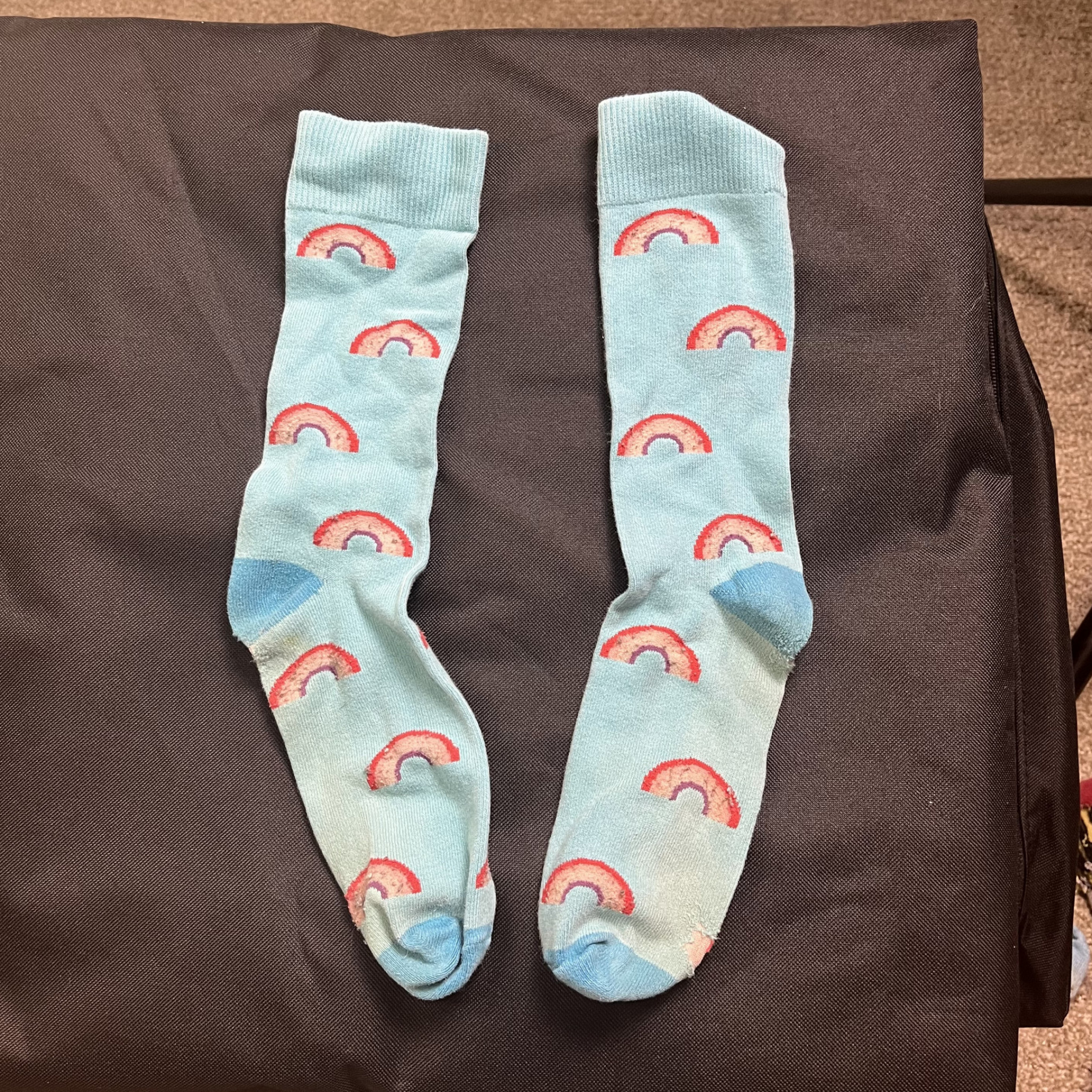 TransMan Dirty Worn Rainbow Socks
