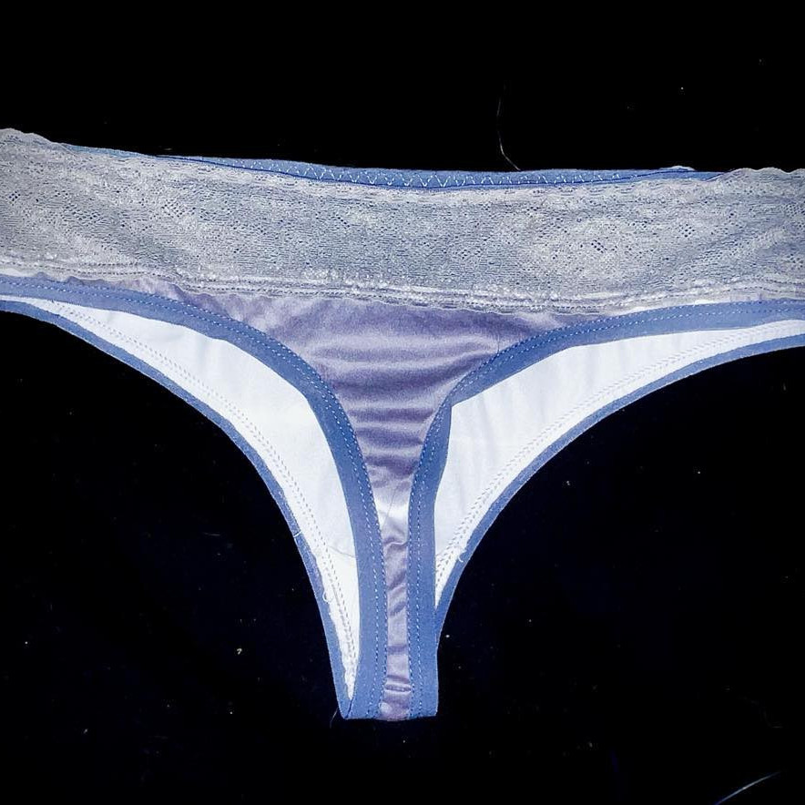 BLUE GREY TYEDIE THONG