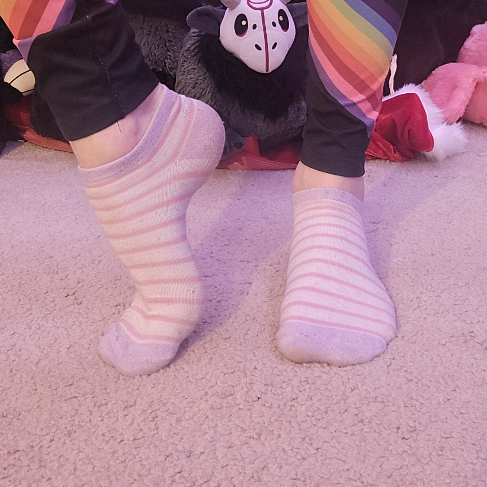 Pink Striped Socks