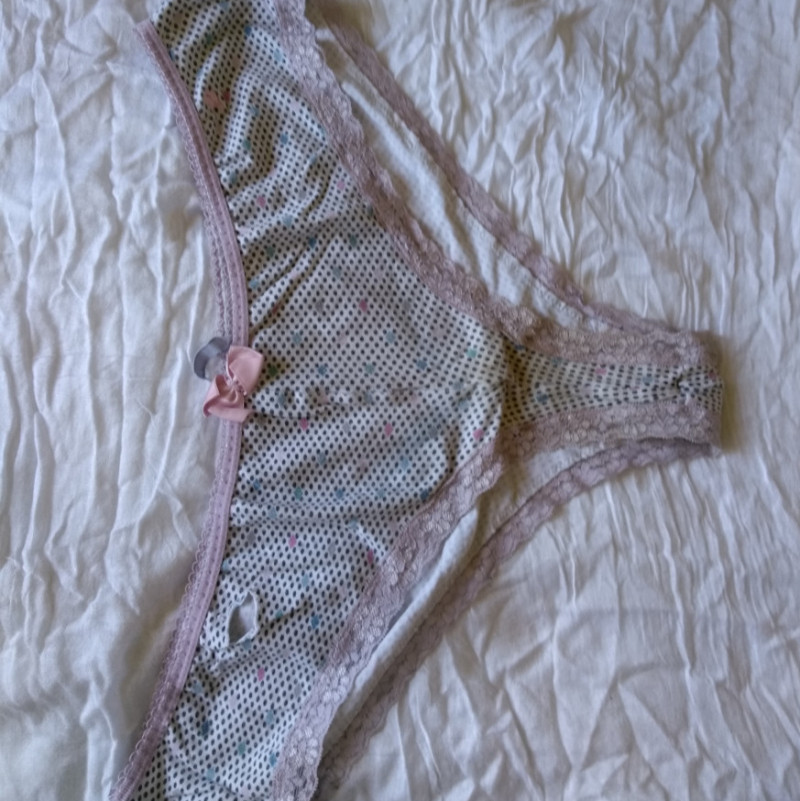 Aerie White Cotton Print Cheekie XL