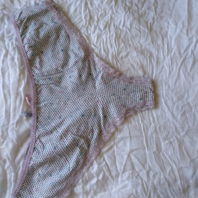 Aerie White Cotton Print Cheekie XL