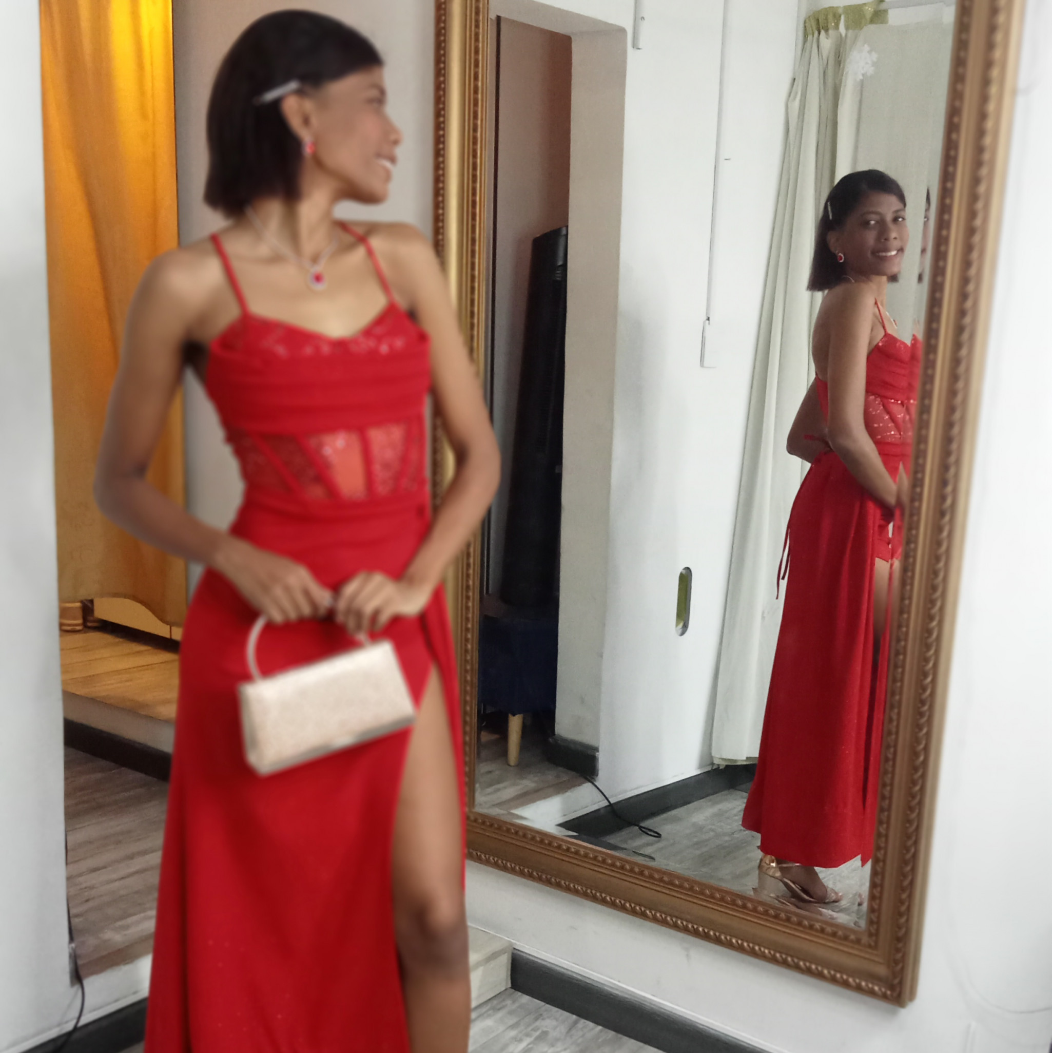 Red dress used