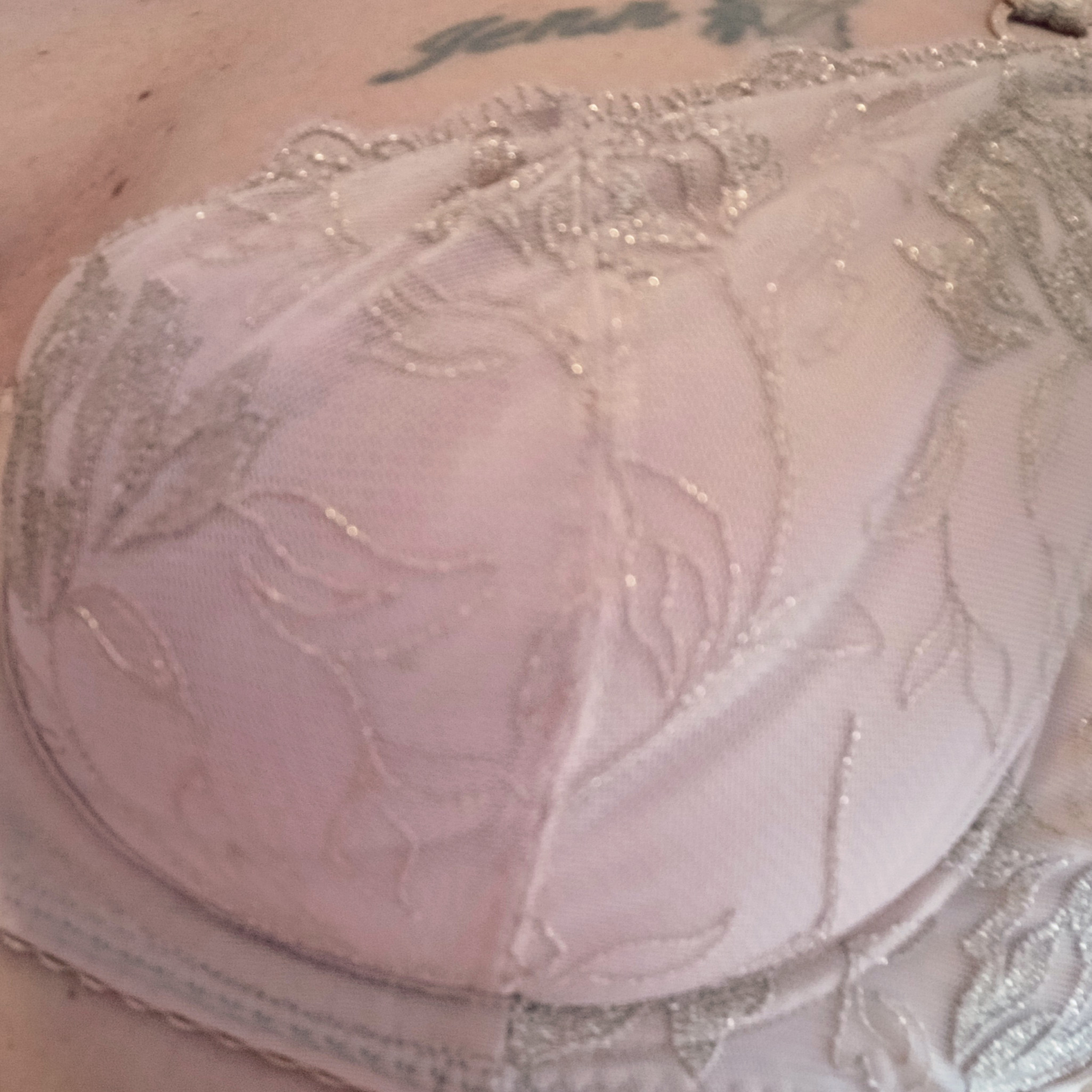 Nude See Thru Sexy Set Bra and Thong