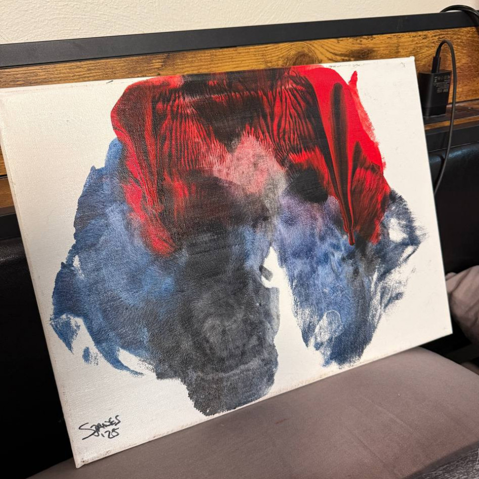 Ass on canvas