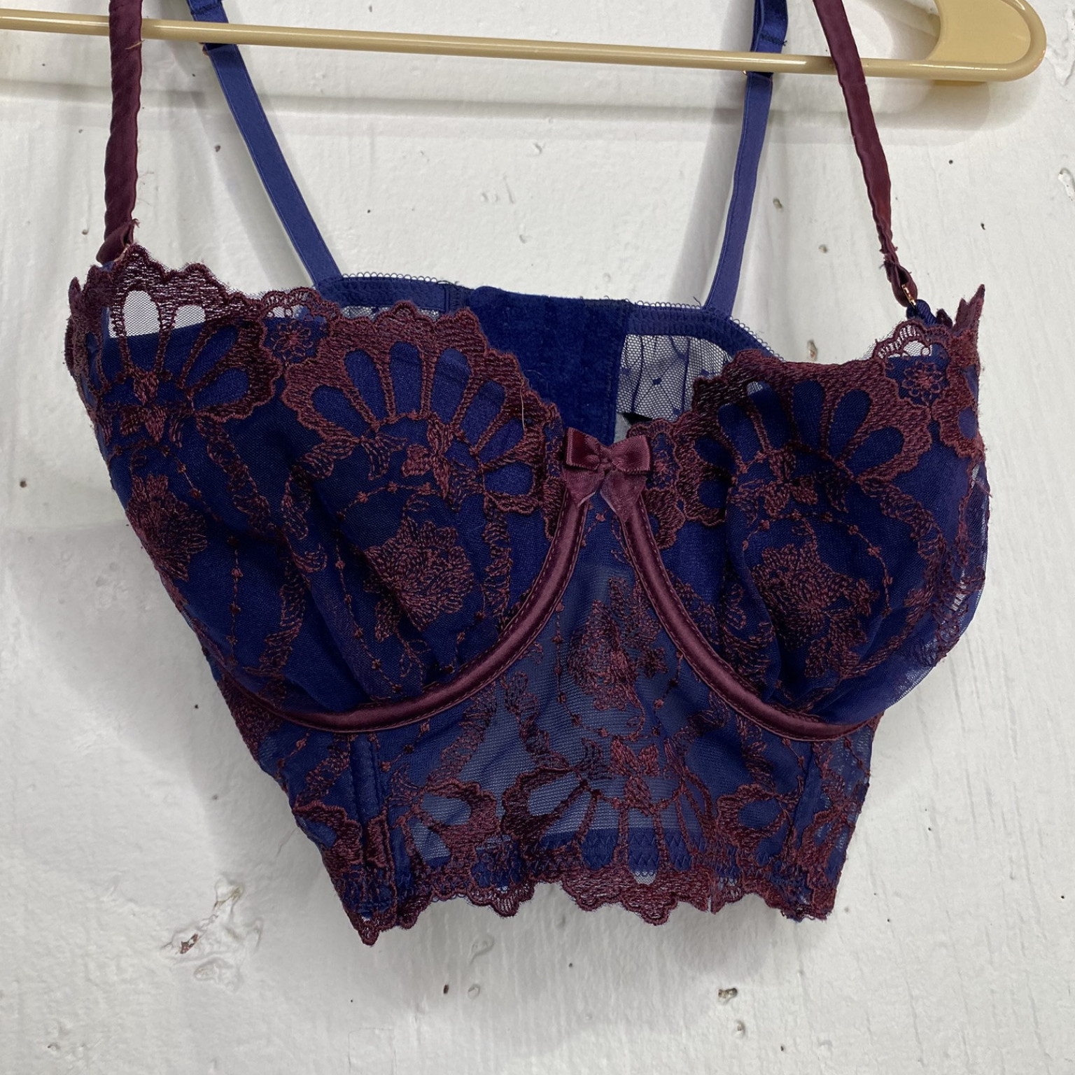 Blue Lacy Bra