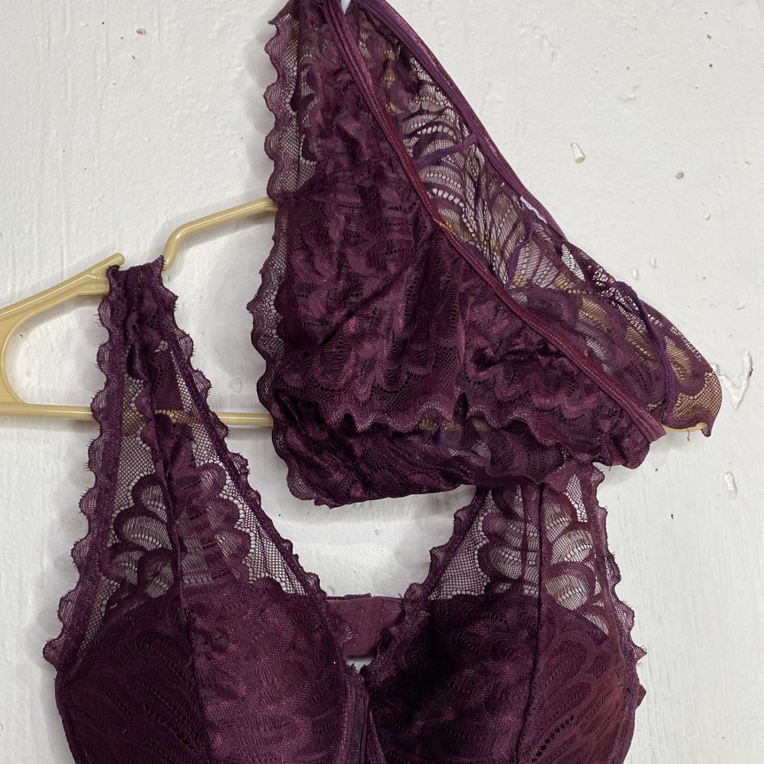 Purple bra and panties set