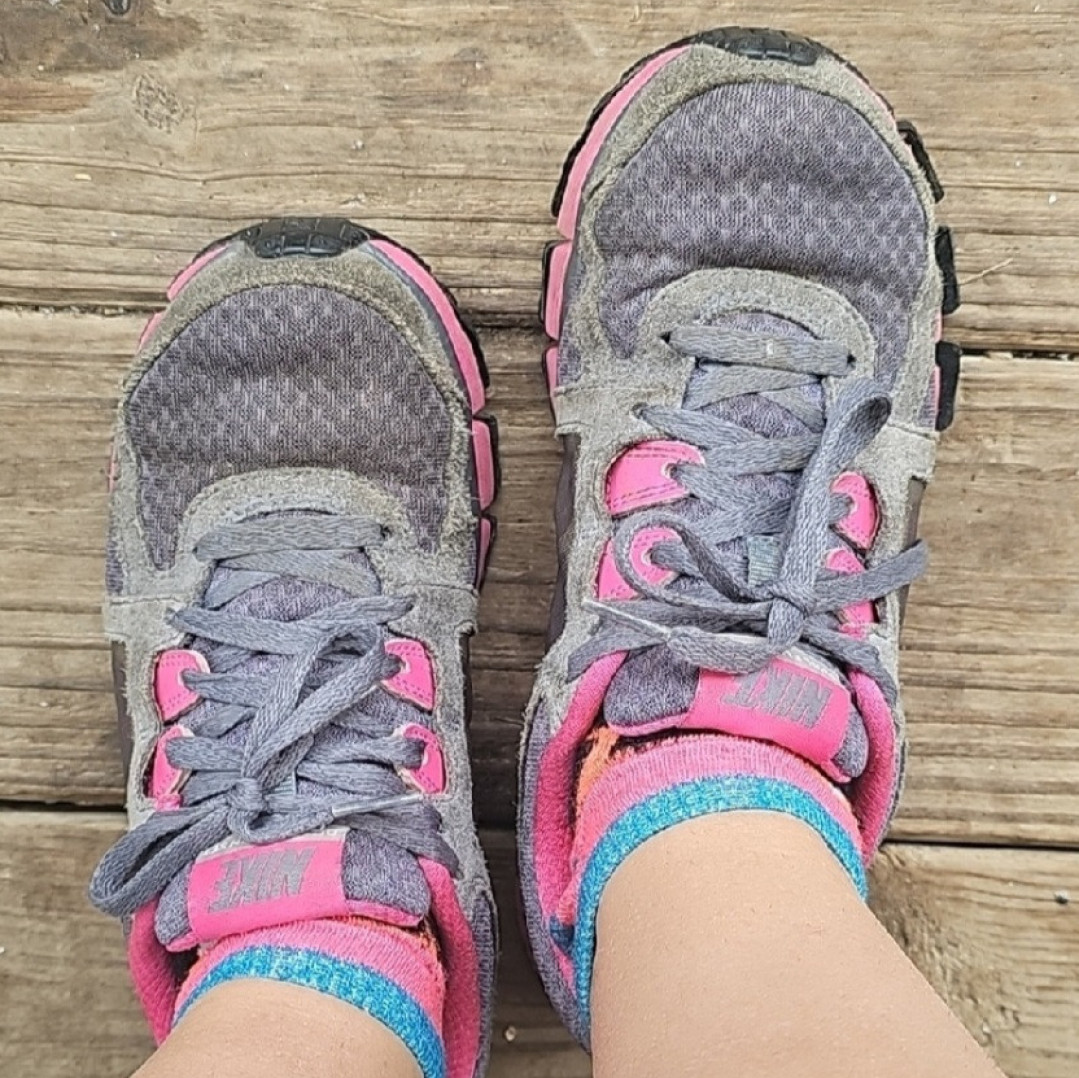 Well loved tennis shoes