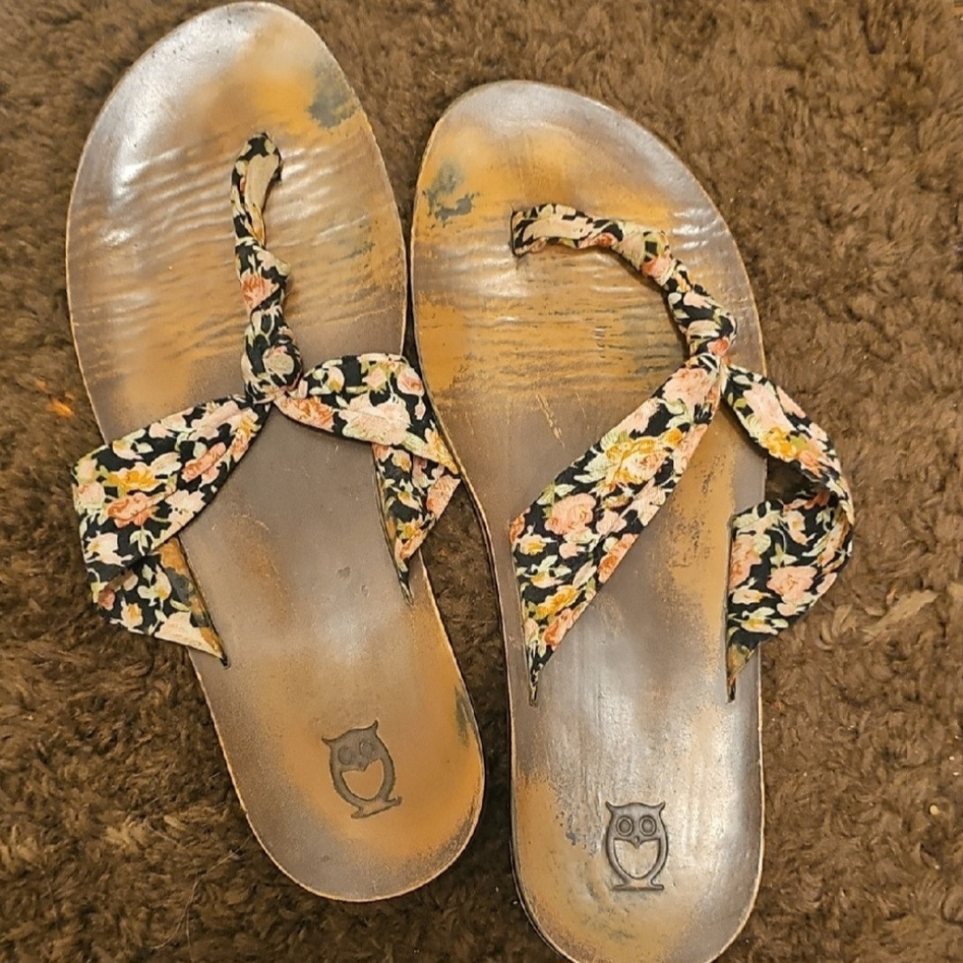 Well loved flip flops