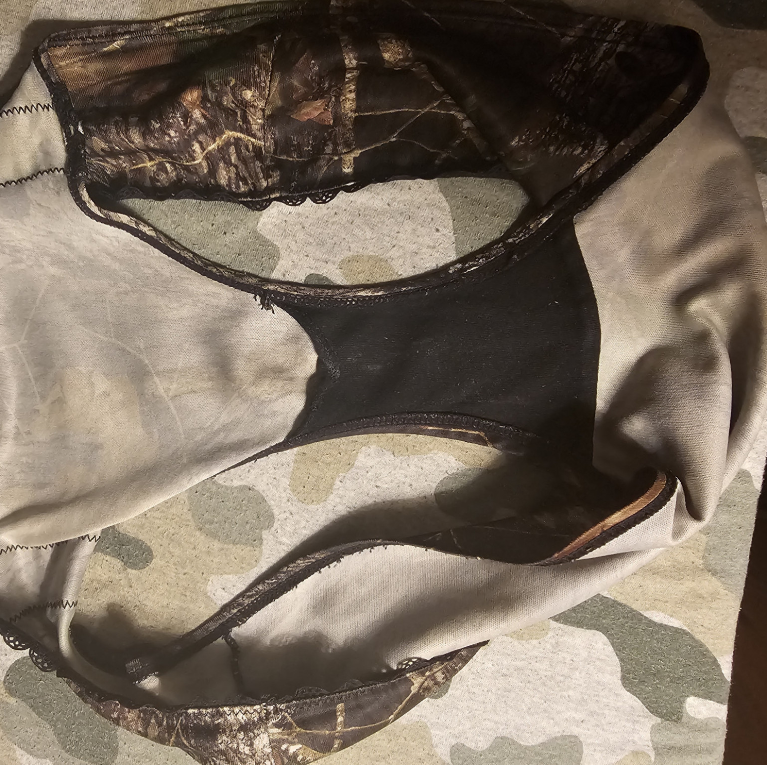 Camo bra and panty set