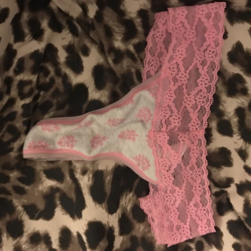 Pink Lace Thong!