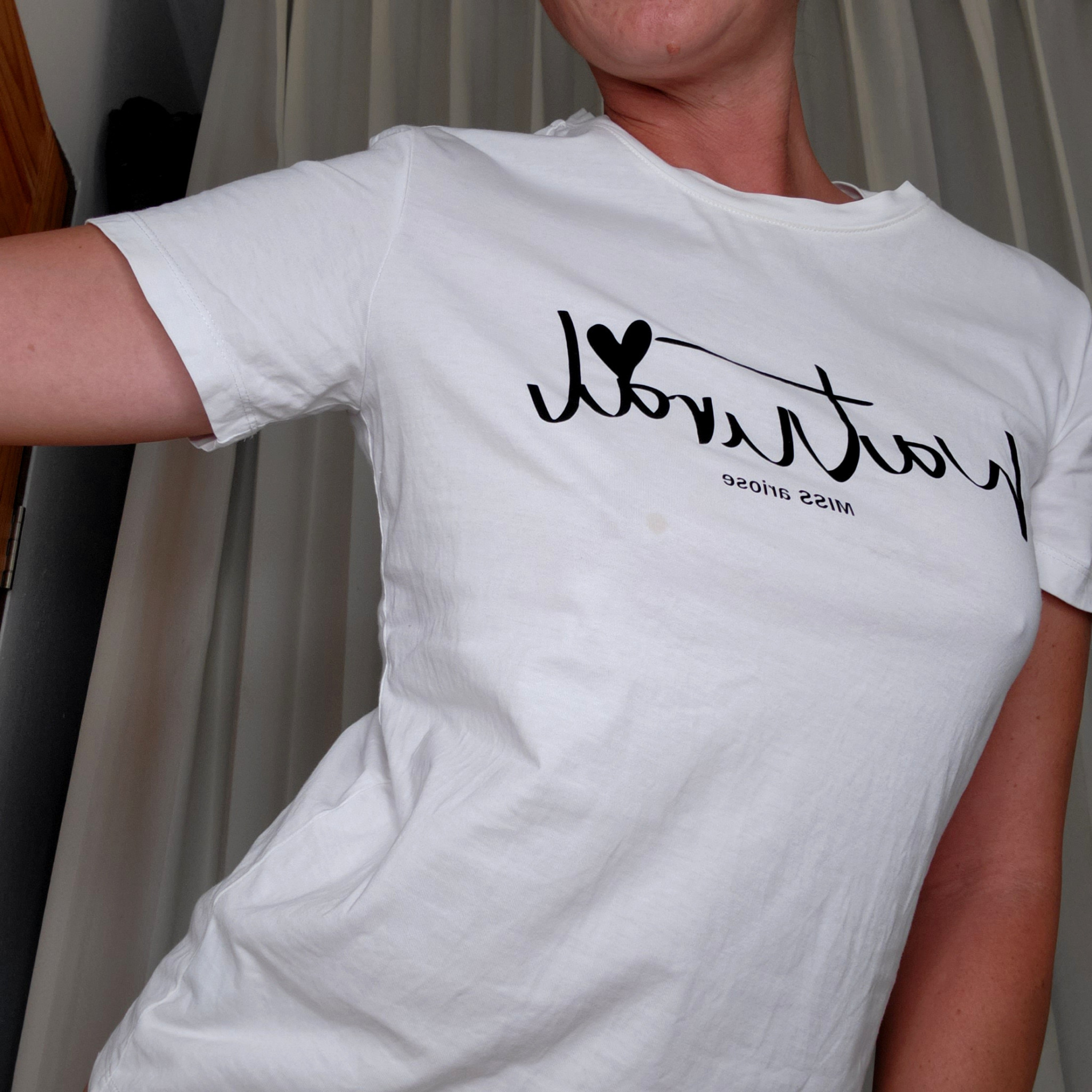 Natural Odors White Cotton Gym Tshirt
