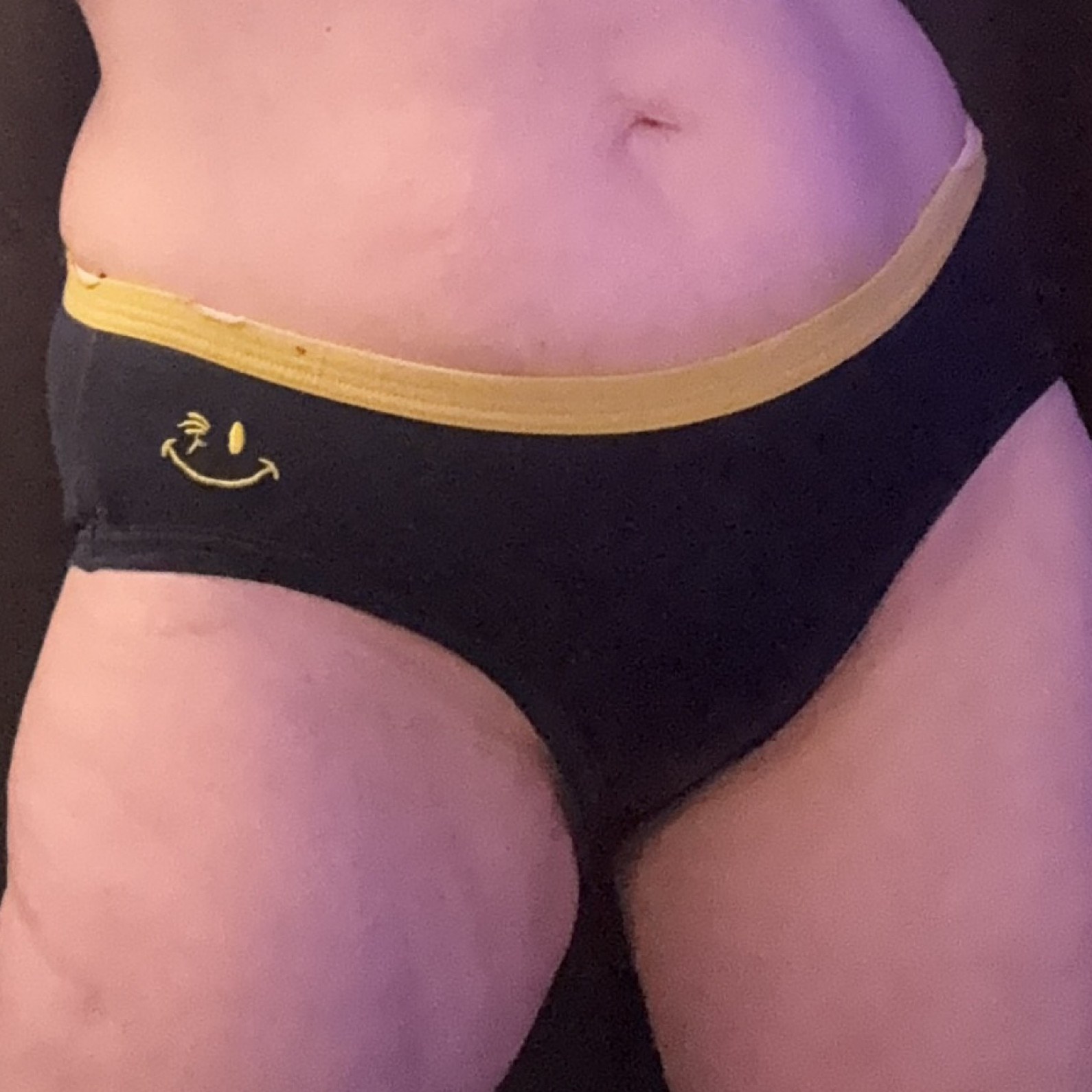 Black and yellow slightly damaged panties