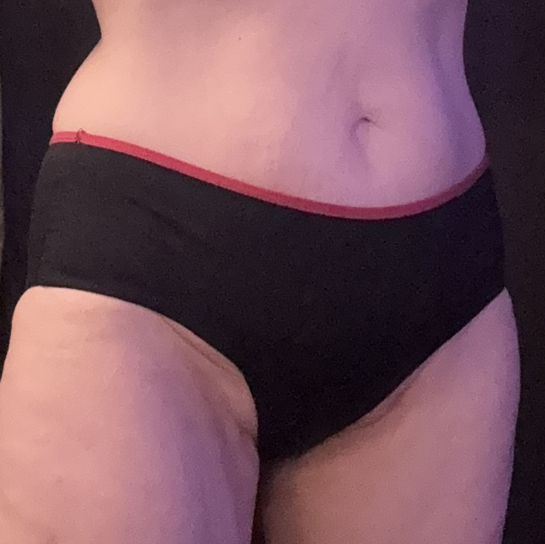 Black and pink panties