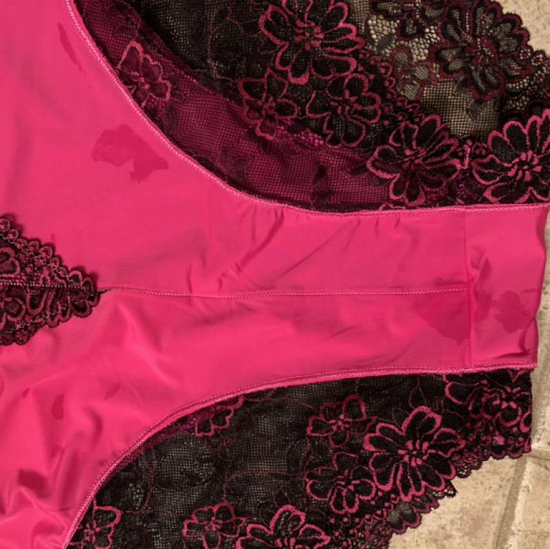 Silk Granny panties with cum