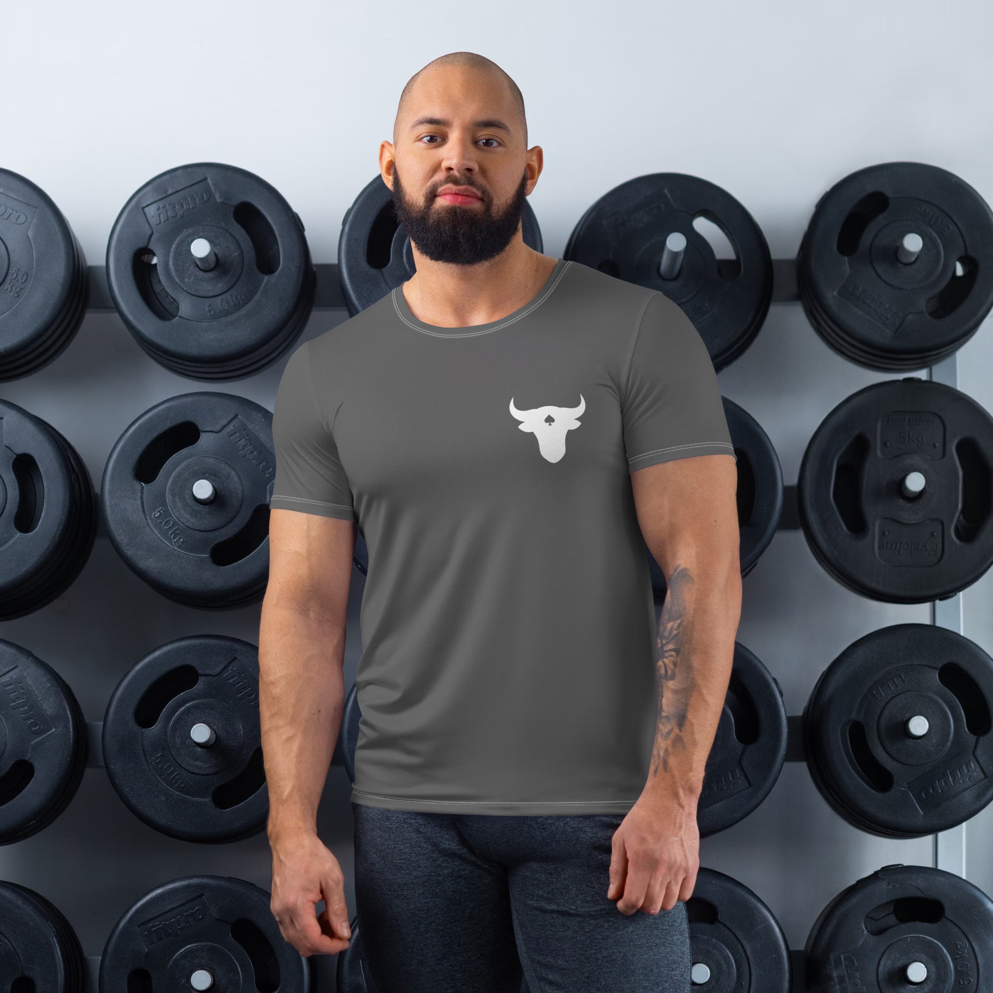 Custom QOS Bull Athletic Gym Shirt