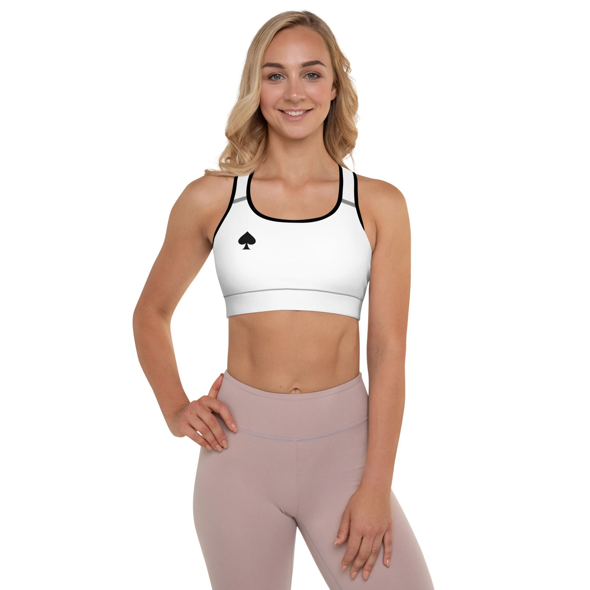 Spades Padded Sports Bra  QoS Logo