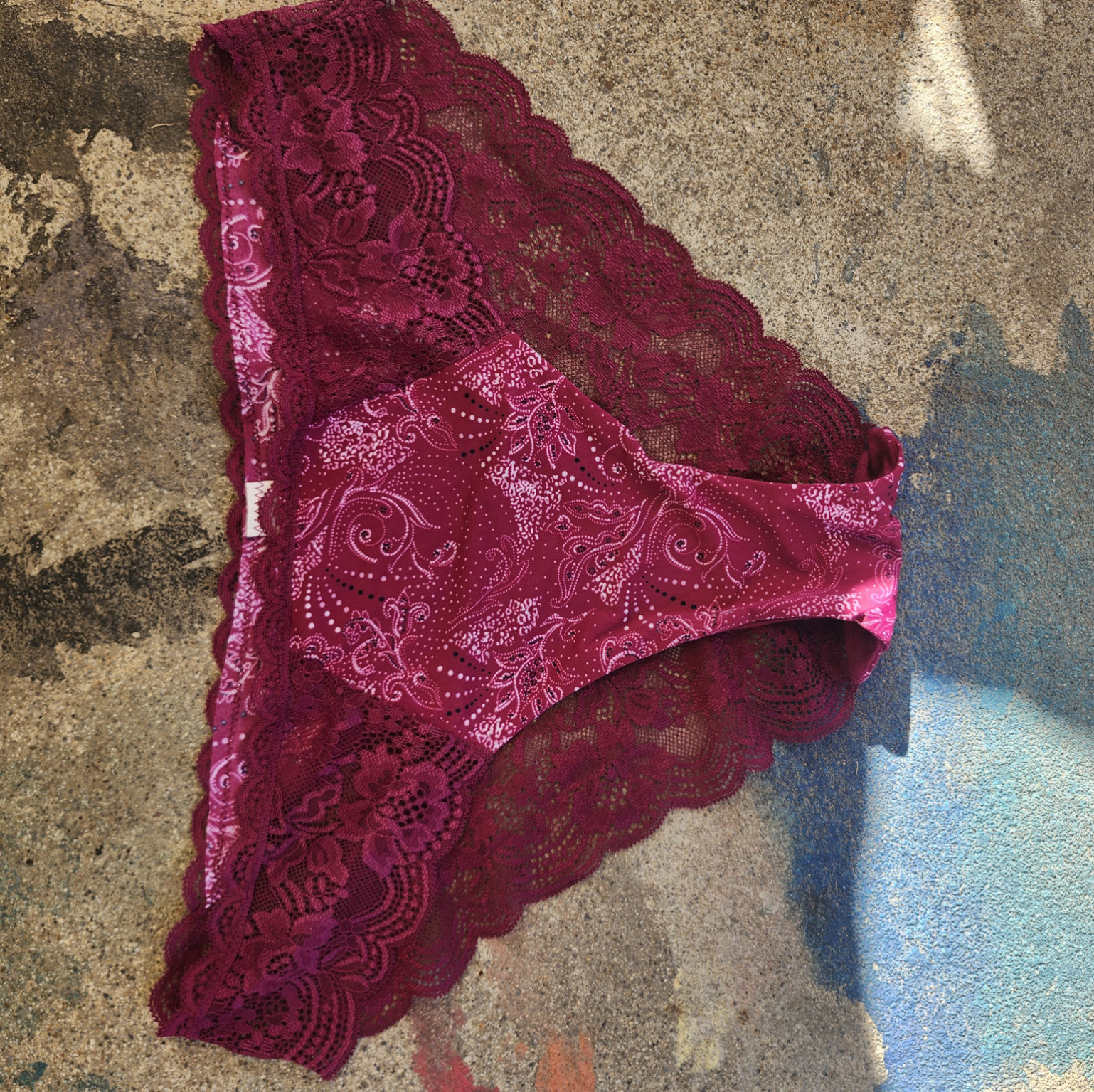 Burgundy bandana panties