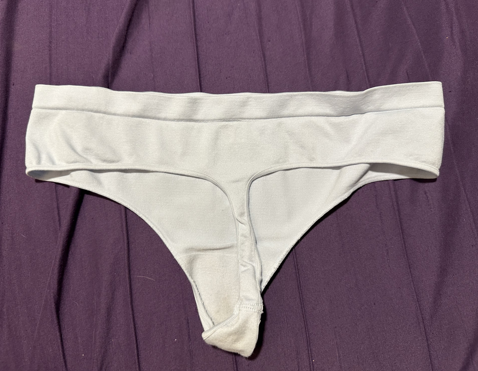 high waisted light grey thong