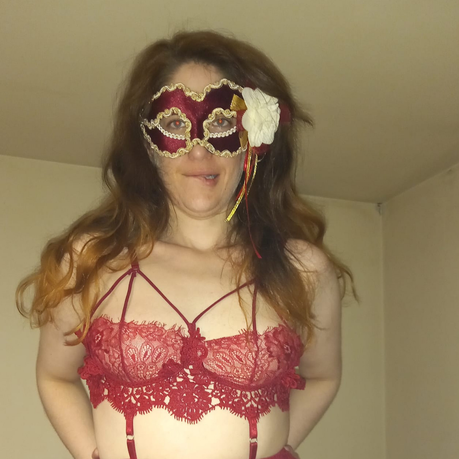 Red lace lingerie PIN UP ALBUM