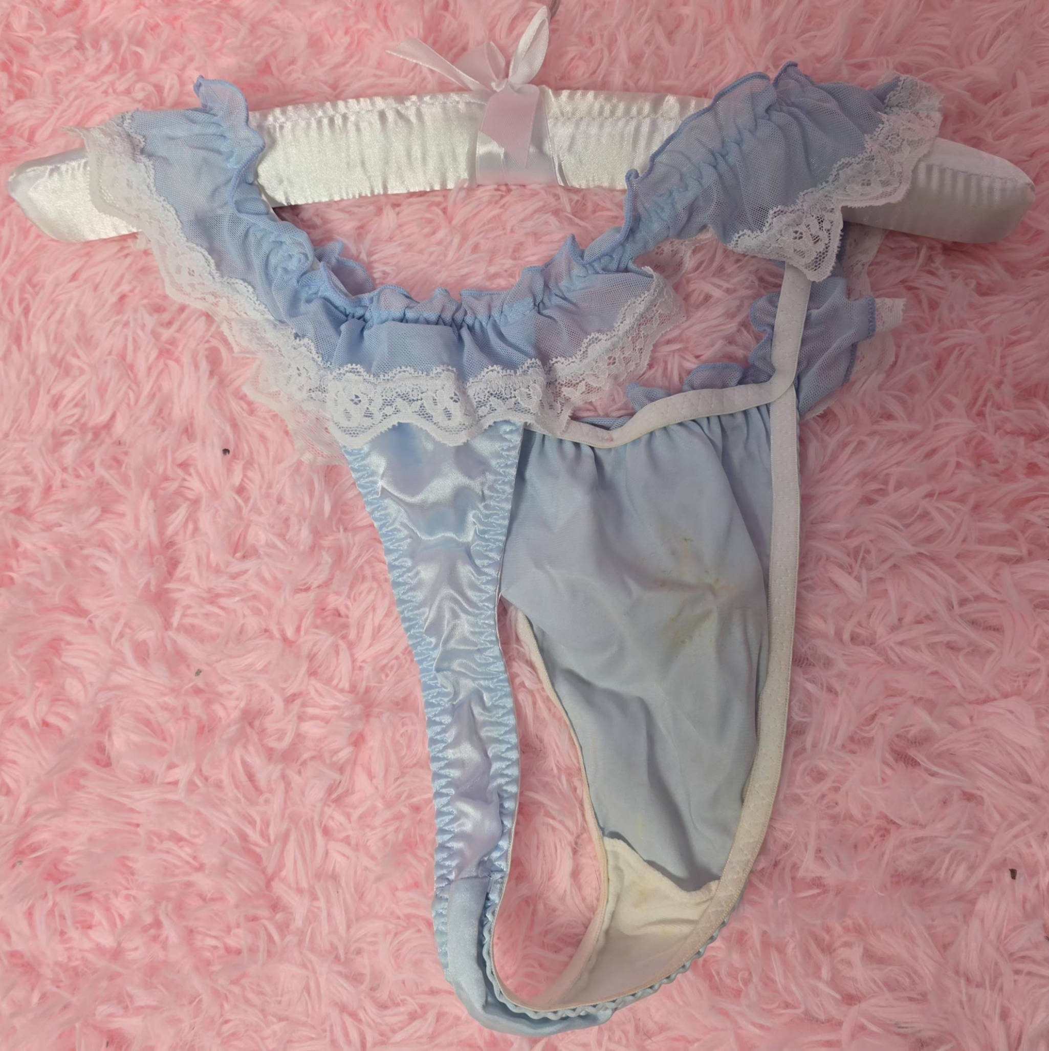 Sissy thong worn during a video