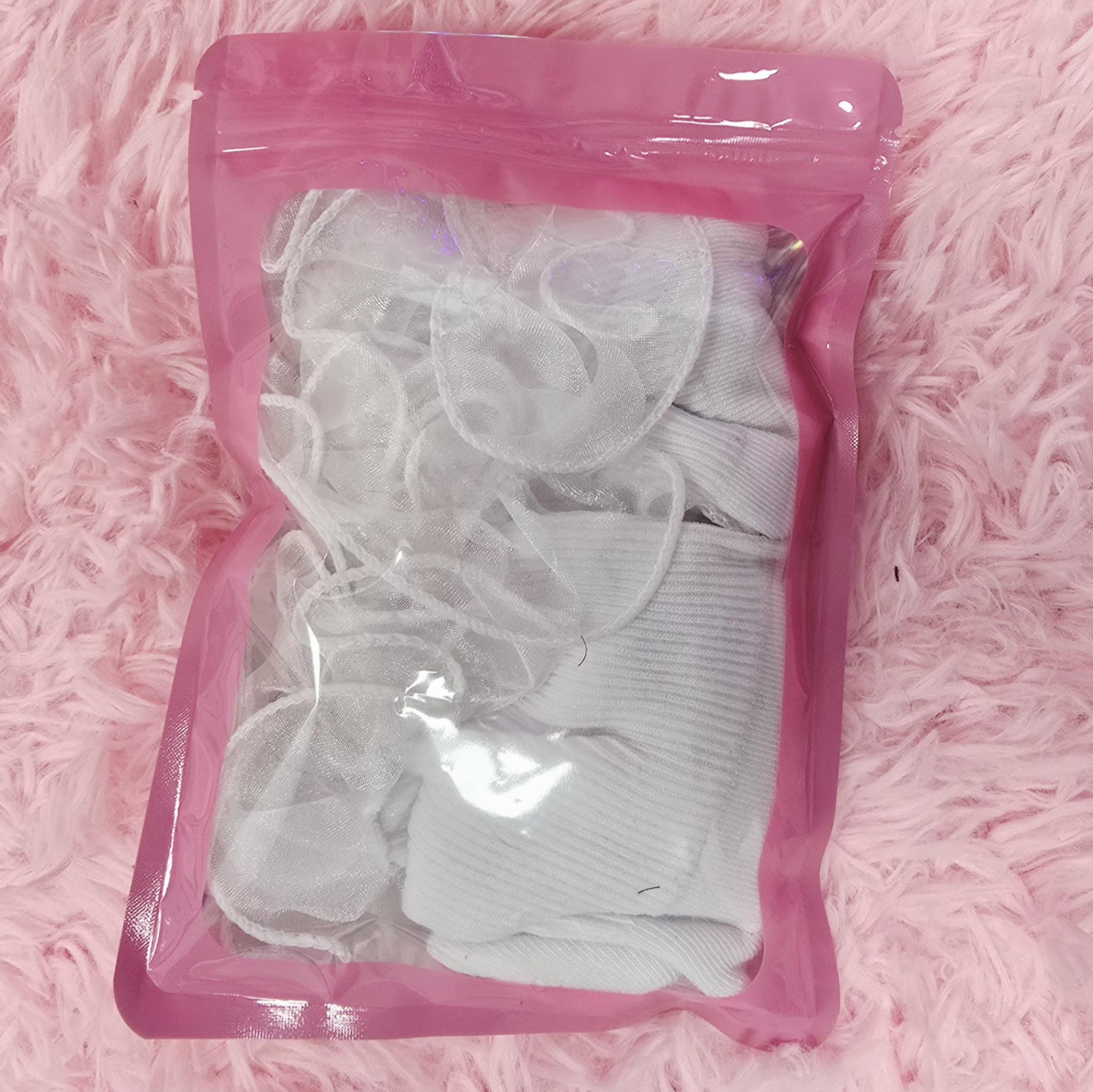 Frilly socks worn during a video