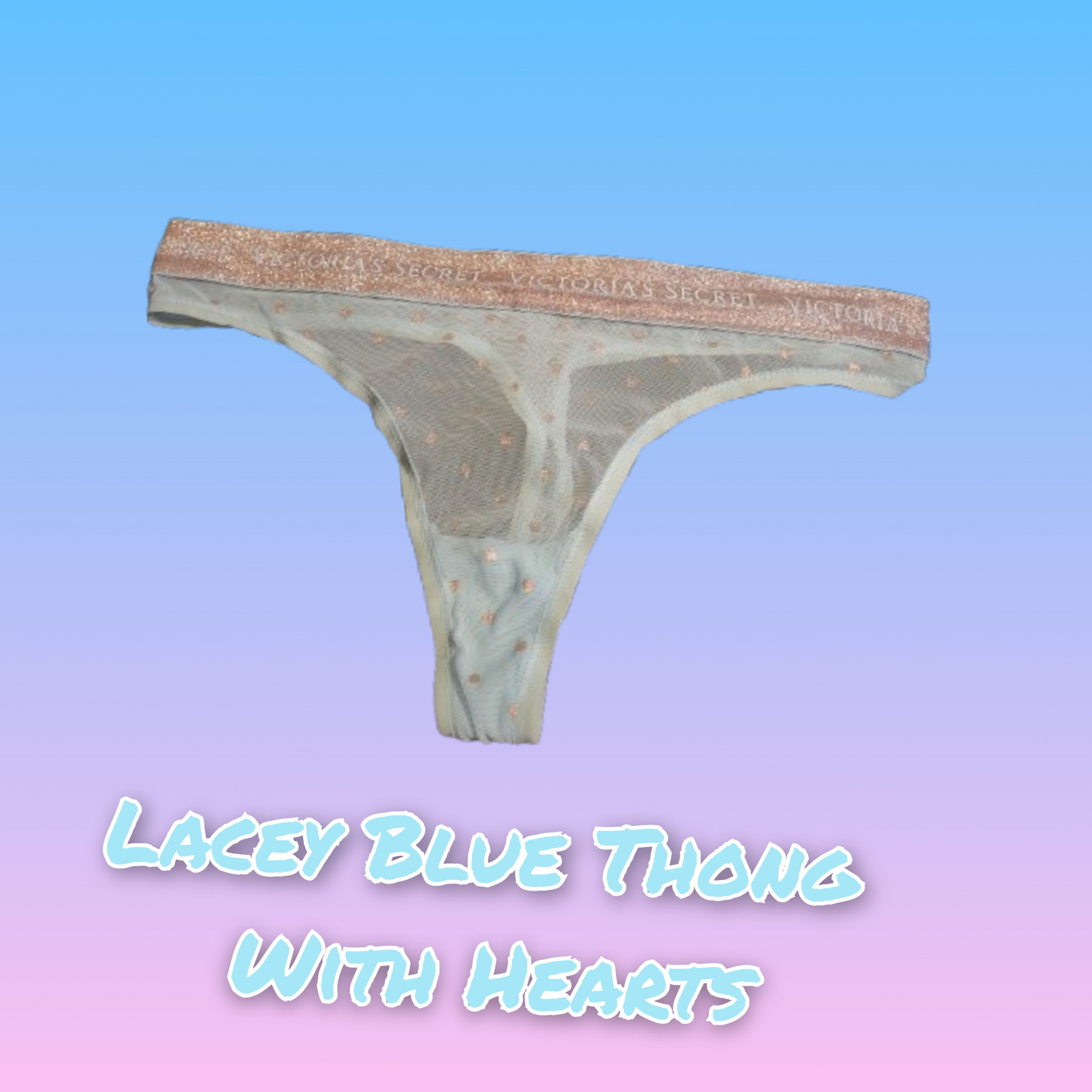 Worn Blue Thong