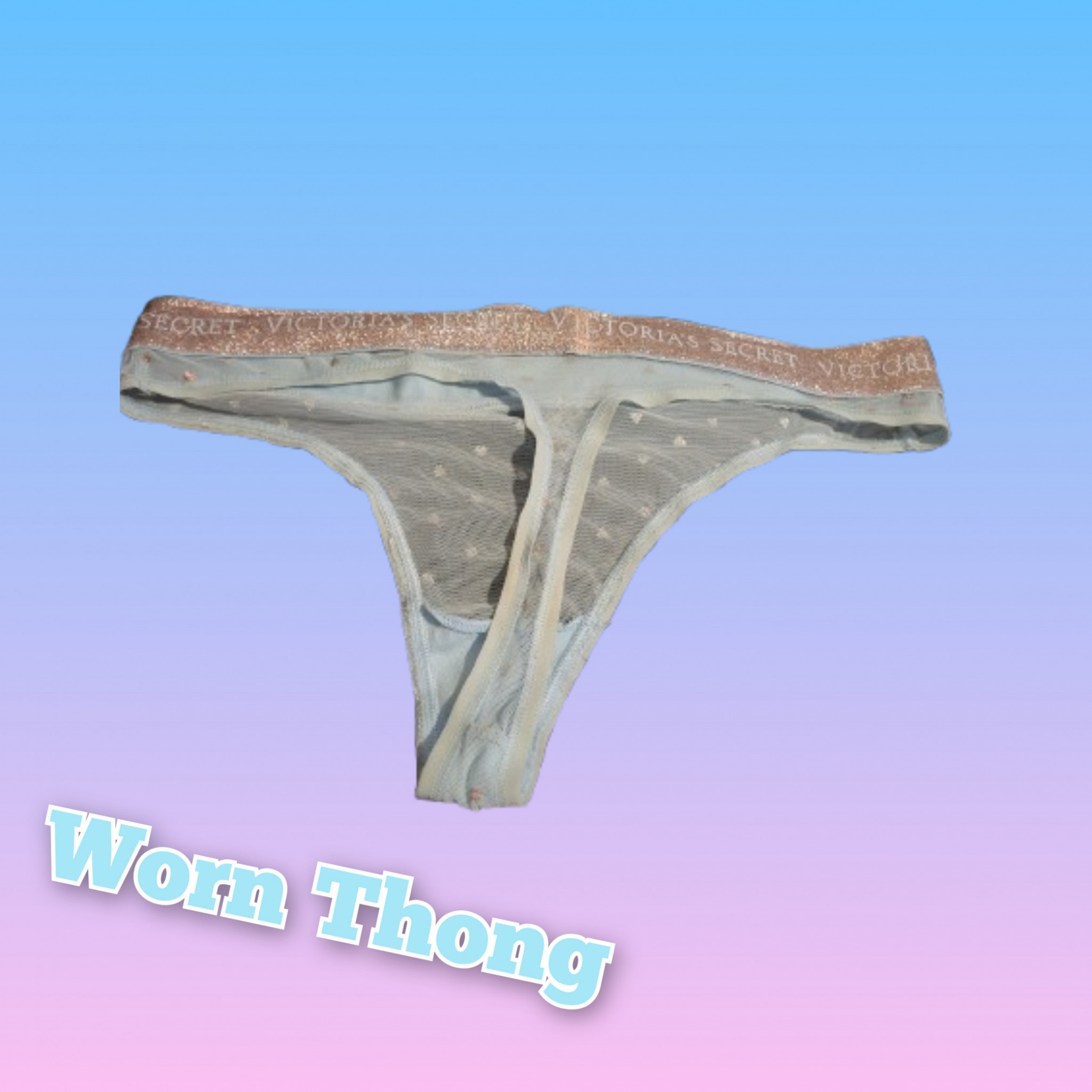 Worn Blue Thong
