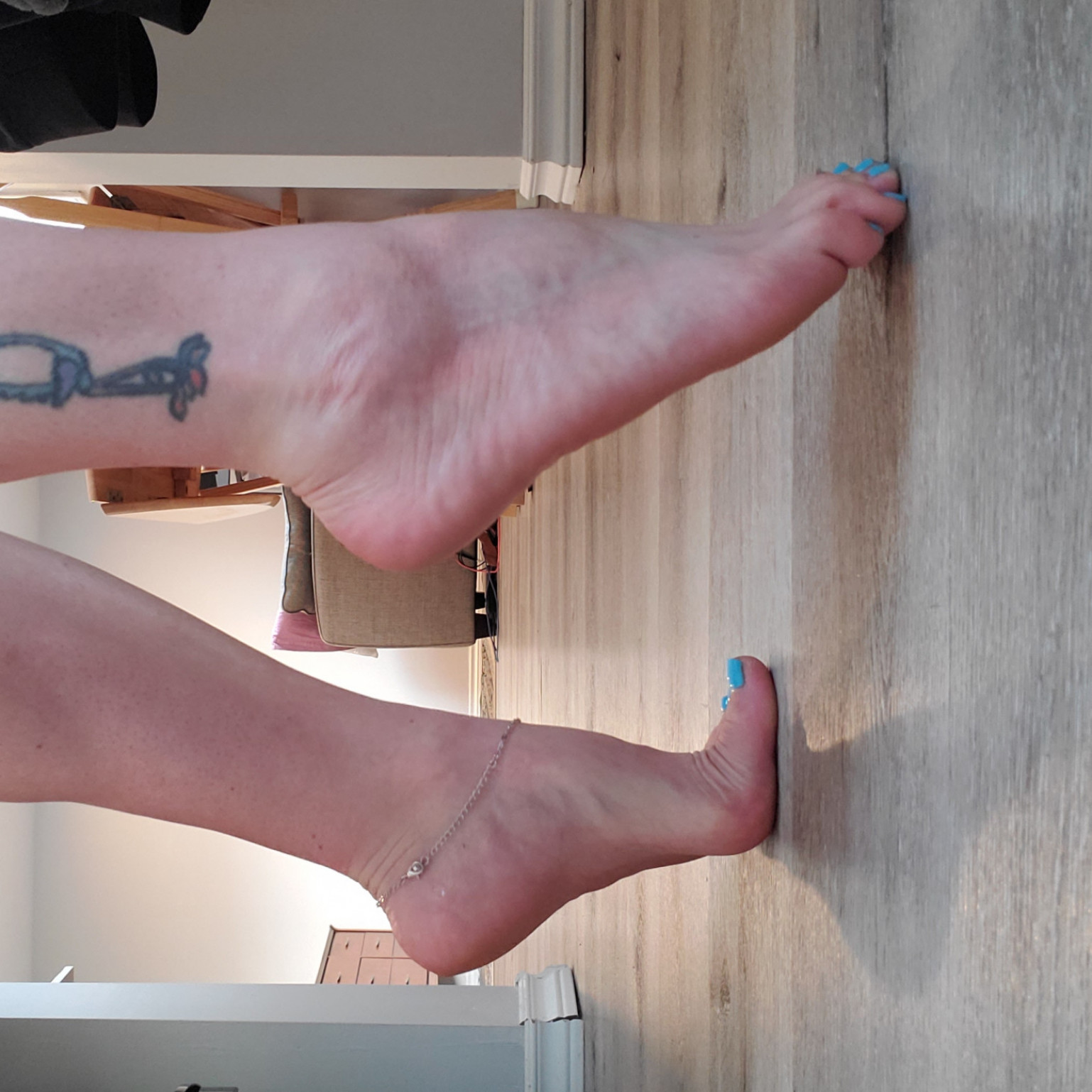 Beautiful bare feet posing