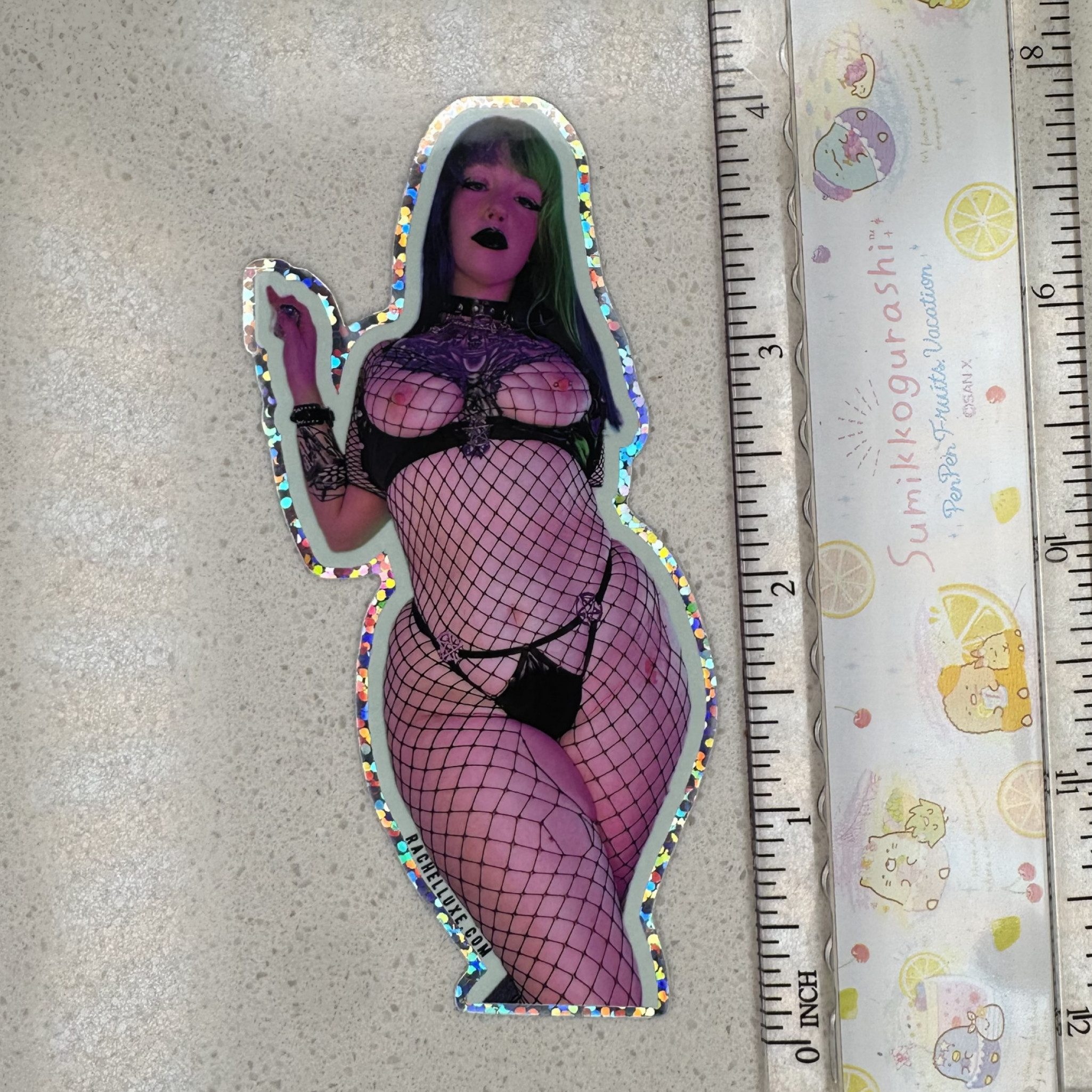 Rachel Luxe glitter Boobie sticker