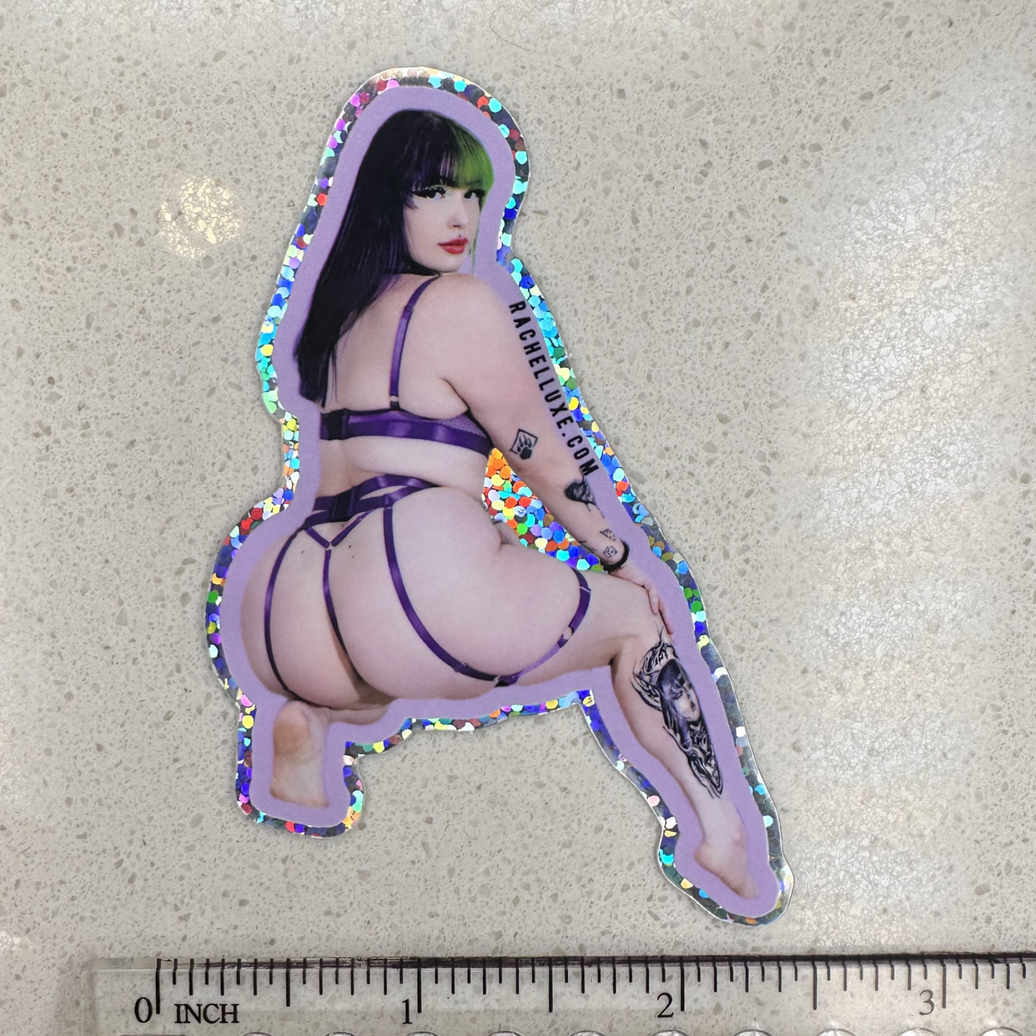 Rachel Luxe glitter Sticker