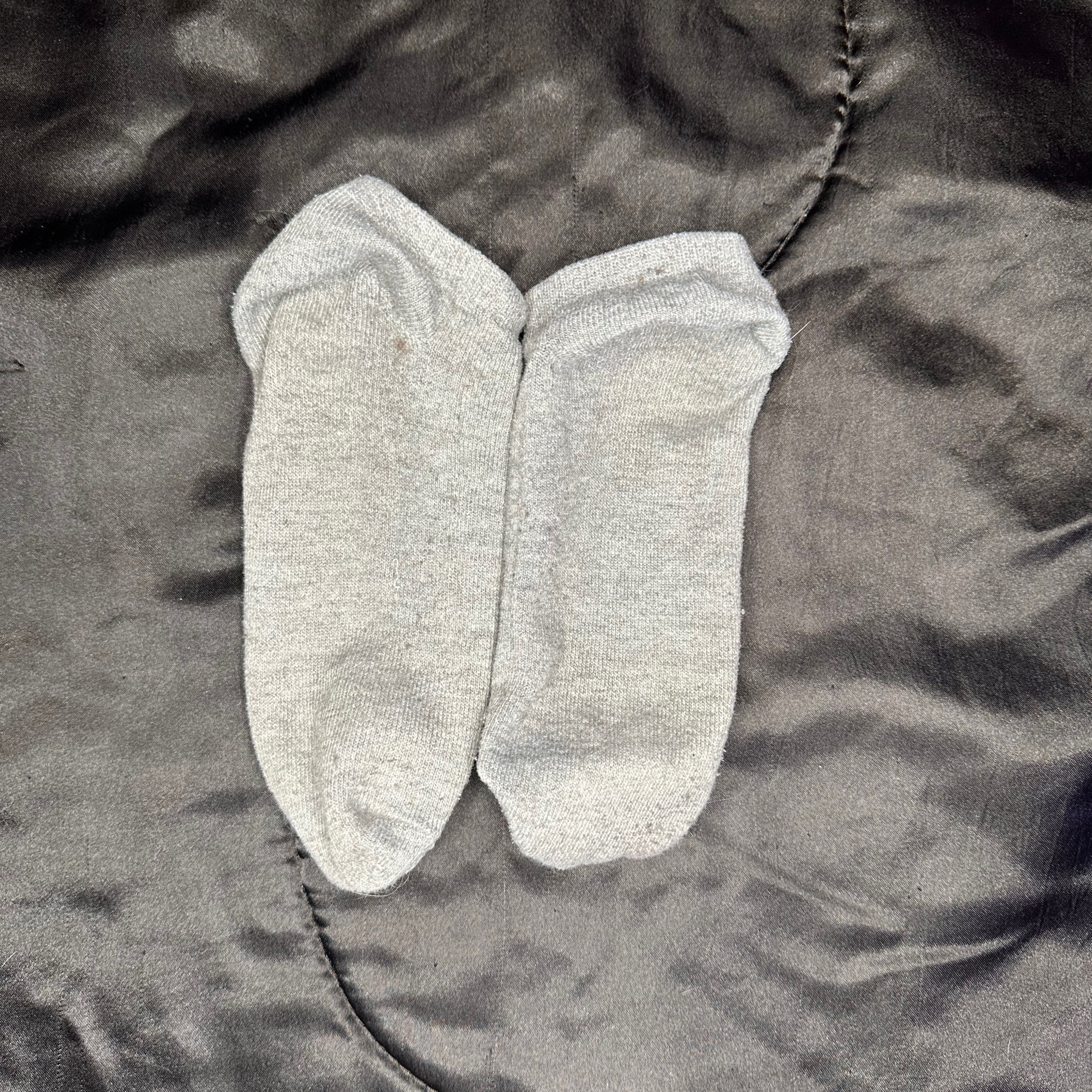 Grey very used ankle socks