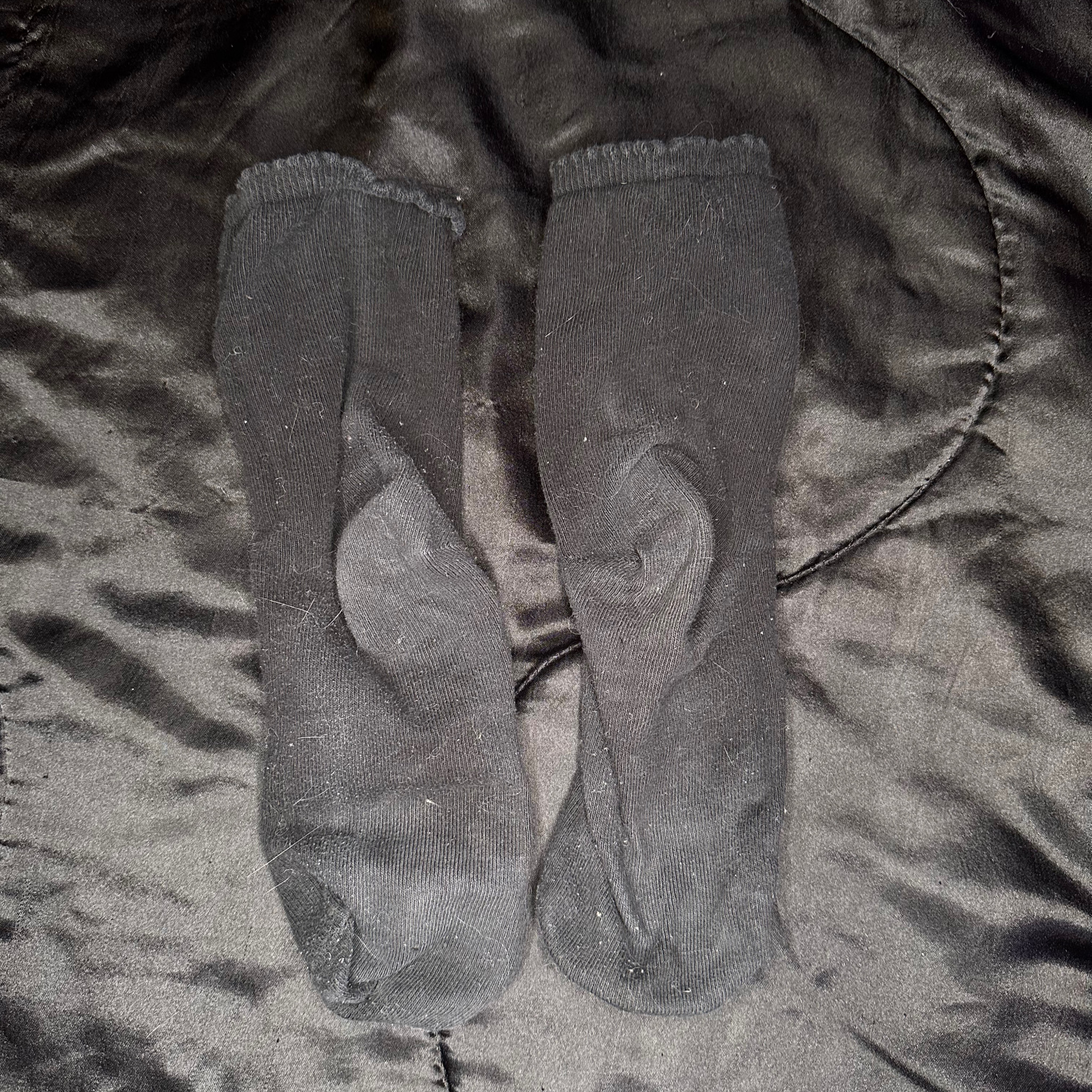 Tall black very used socks