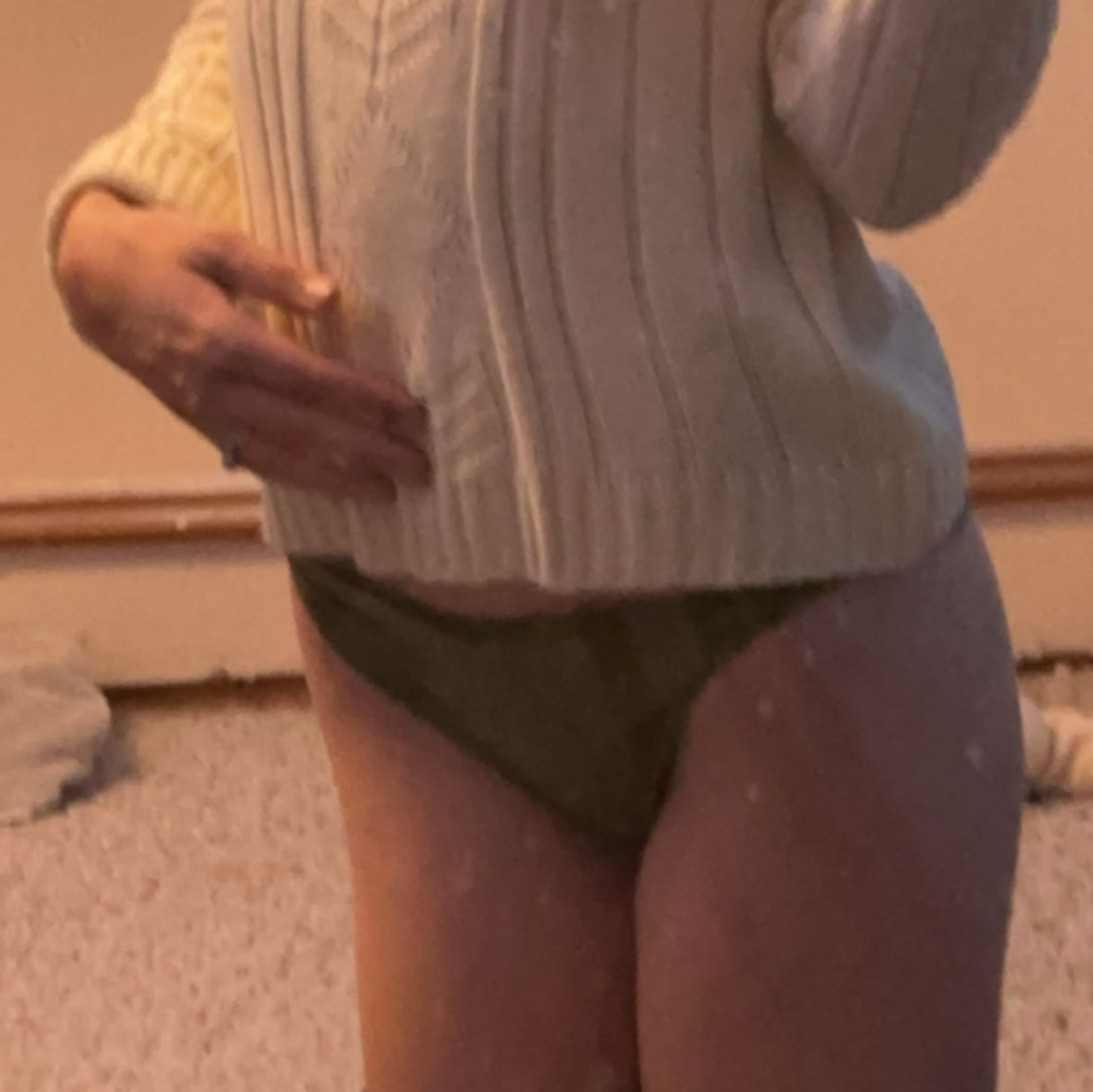 Used green panties !